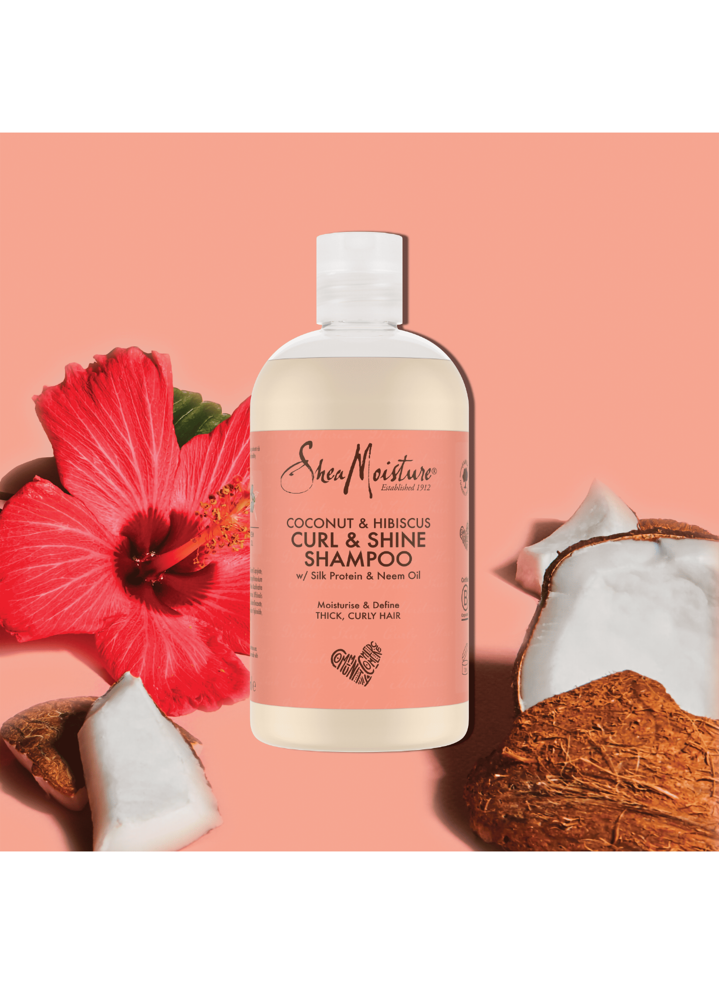 Curl and Shine Shampoo - Coconut & Hibiscus SHEA MOISTURE No color