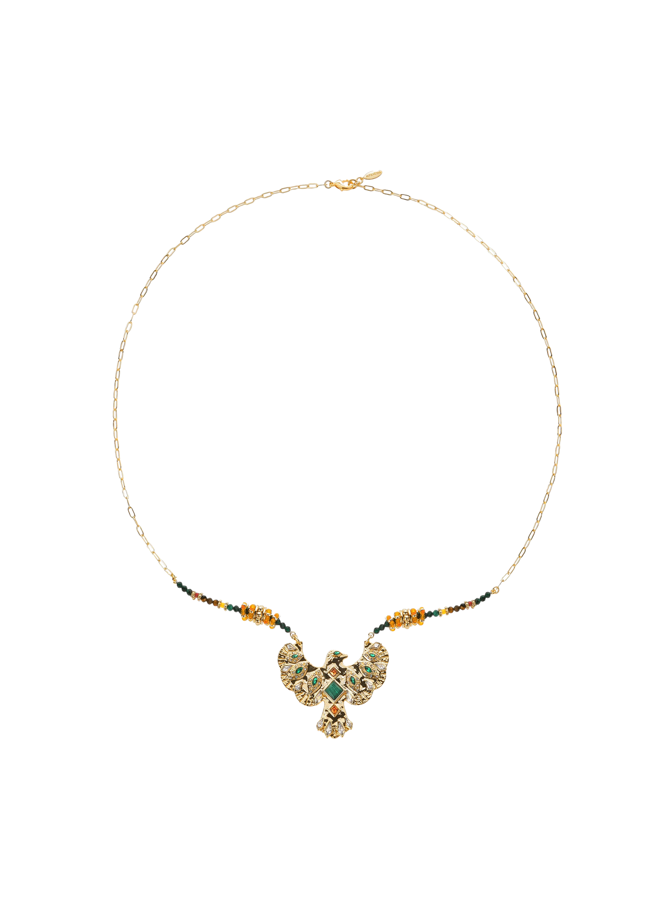 Collier sautoir avec cabochon central mariachi HIPANEMA Doré