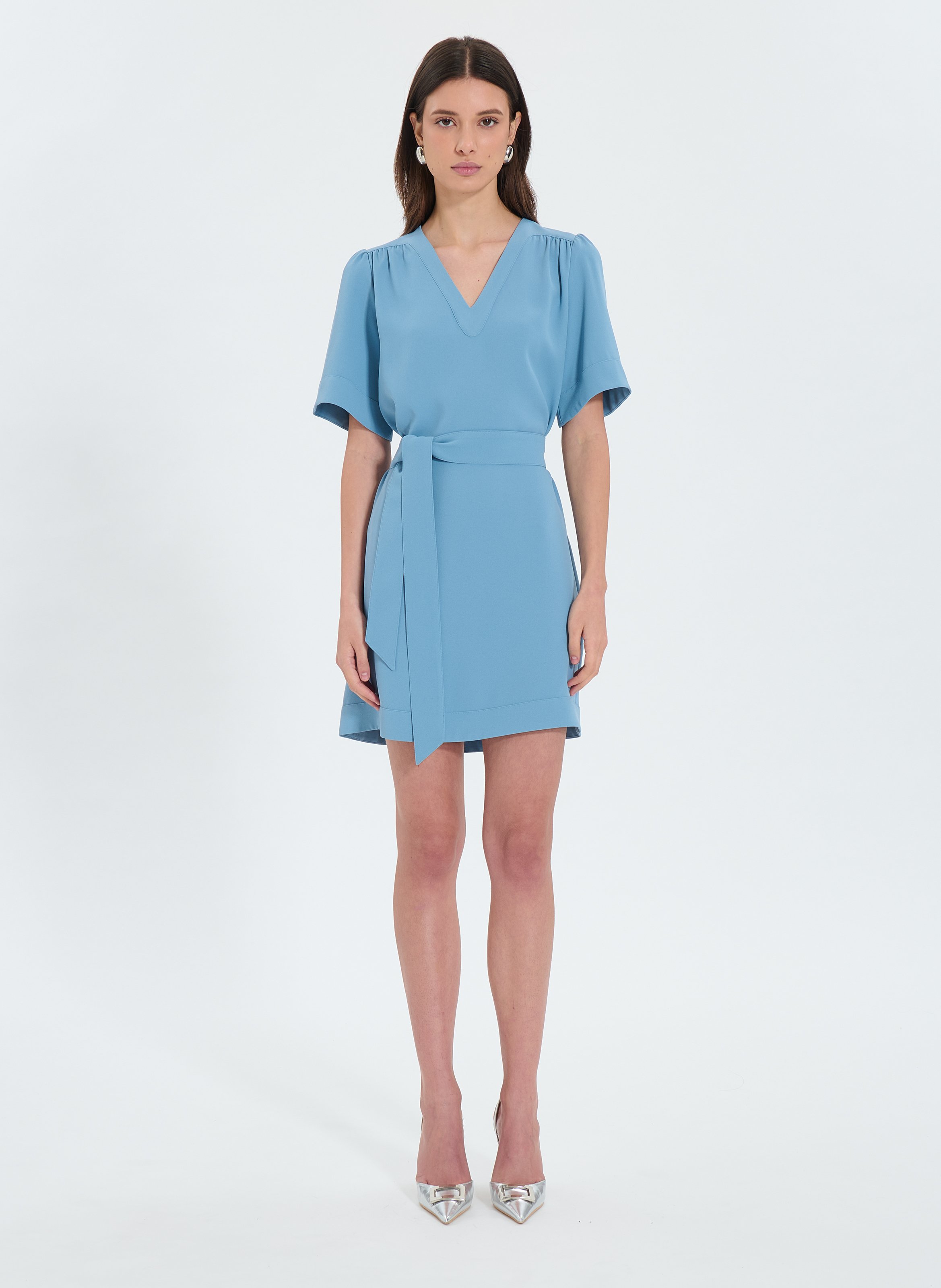 Robe cintrée retie ZAPA Bleu