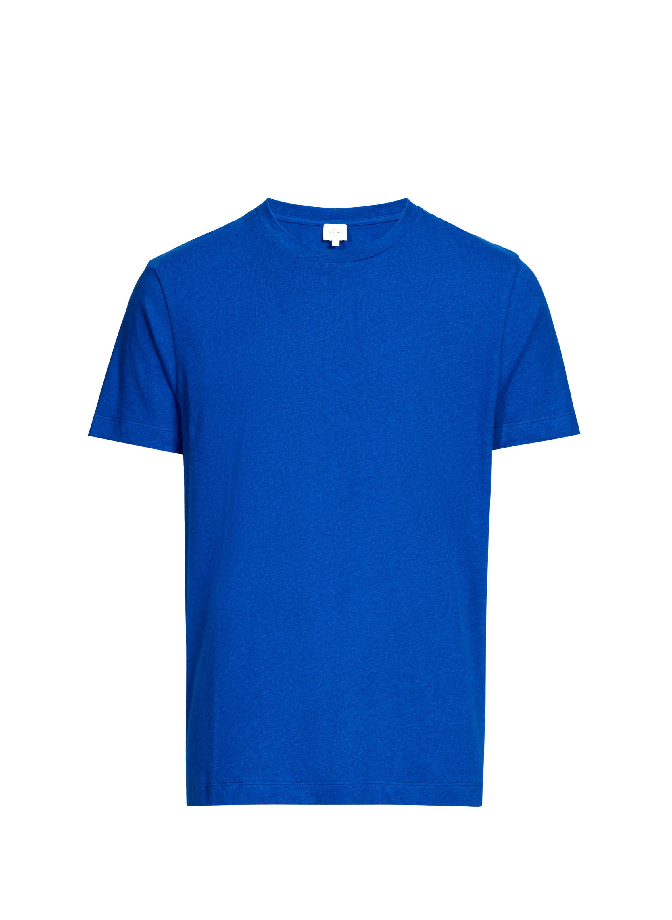 T-shirt en coton et lin AU PRINTEMPS PARIS Bleu