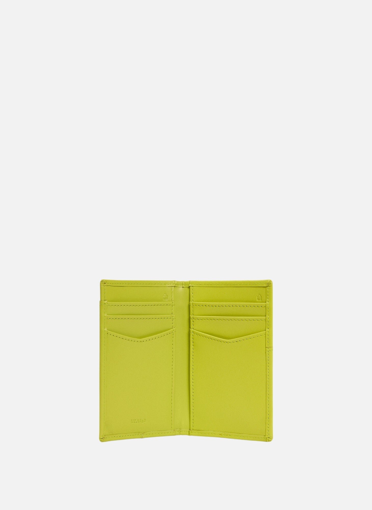 Porte cartes vertical charlotte en cuir lisse LE TANNEUR Vert