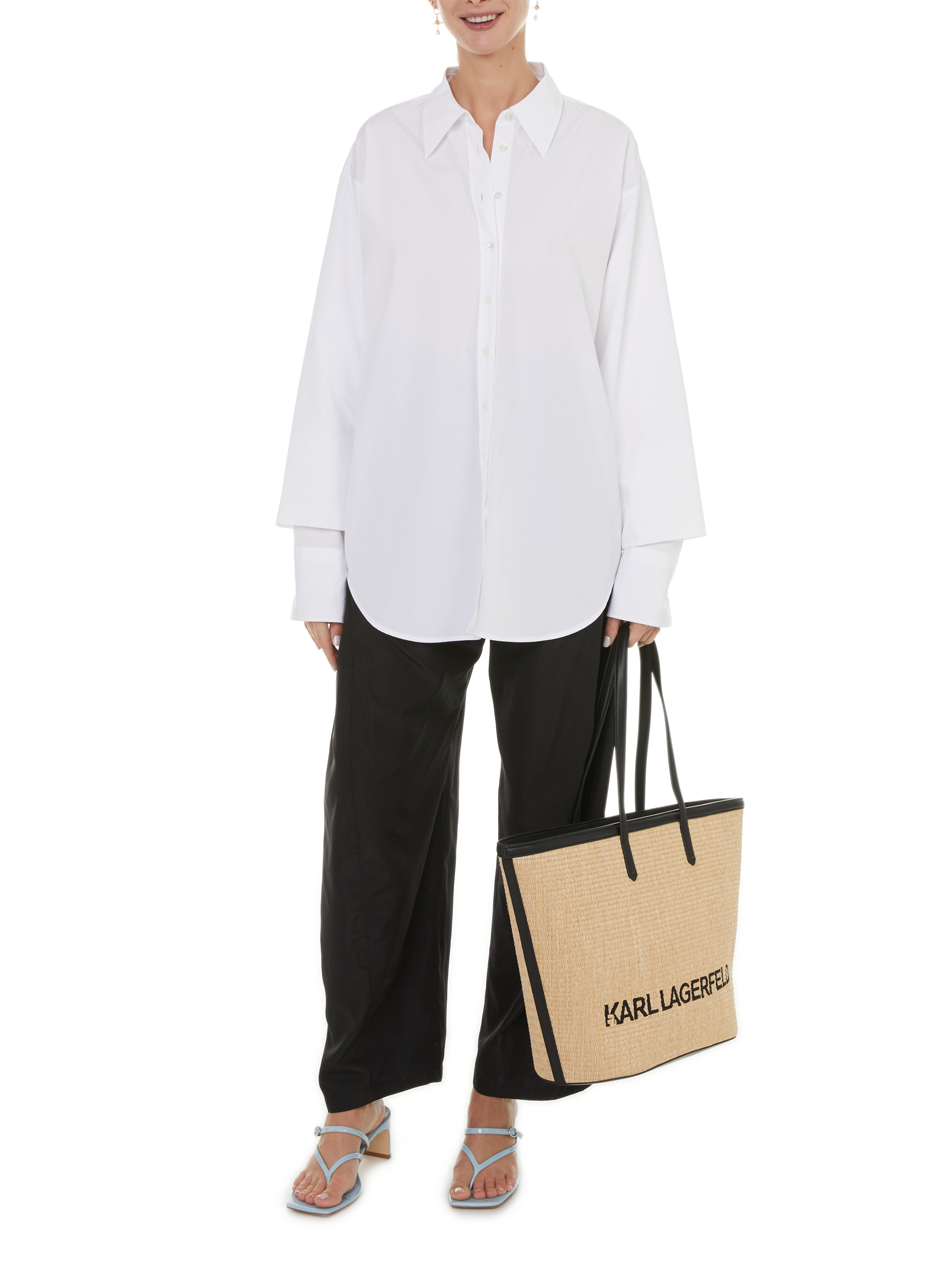 Loose-fit cotton shirt BITE STUDIOS White