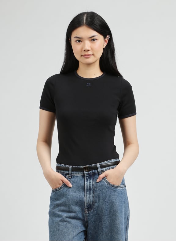 T-shirt Signature Noir by COURRÈGES COURRÈGES T-shirt Signature Noir