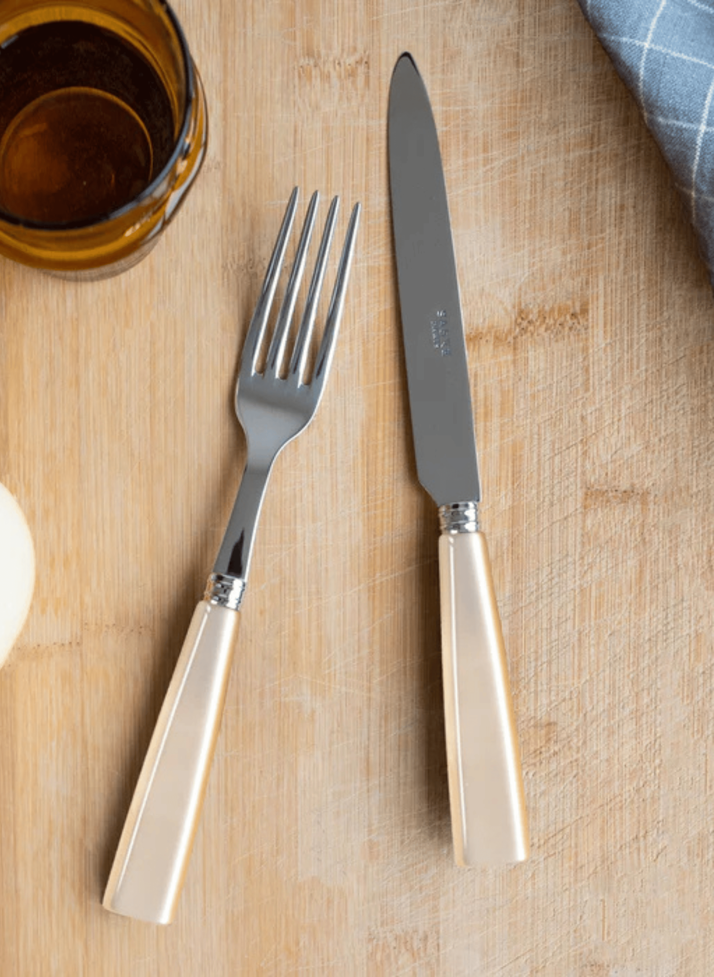 Set de 4 couverts de table, icône SABRE PARIS Beige