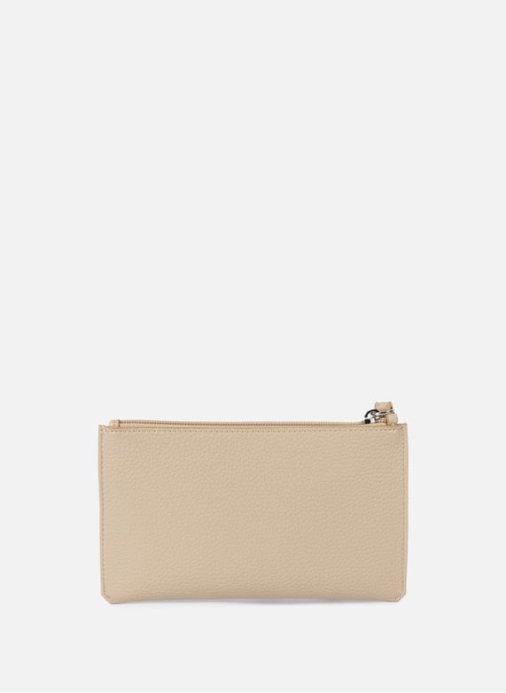 LANCASTER Pochette Maya KBA Champagne – Élégance Française En Cuir Authentique