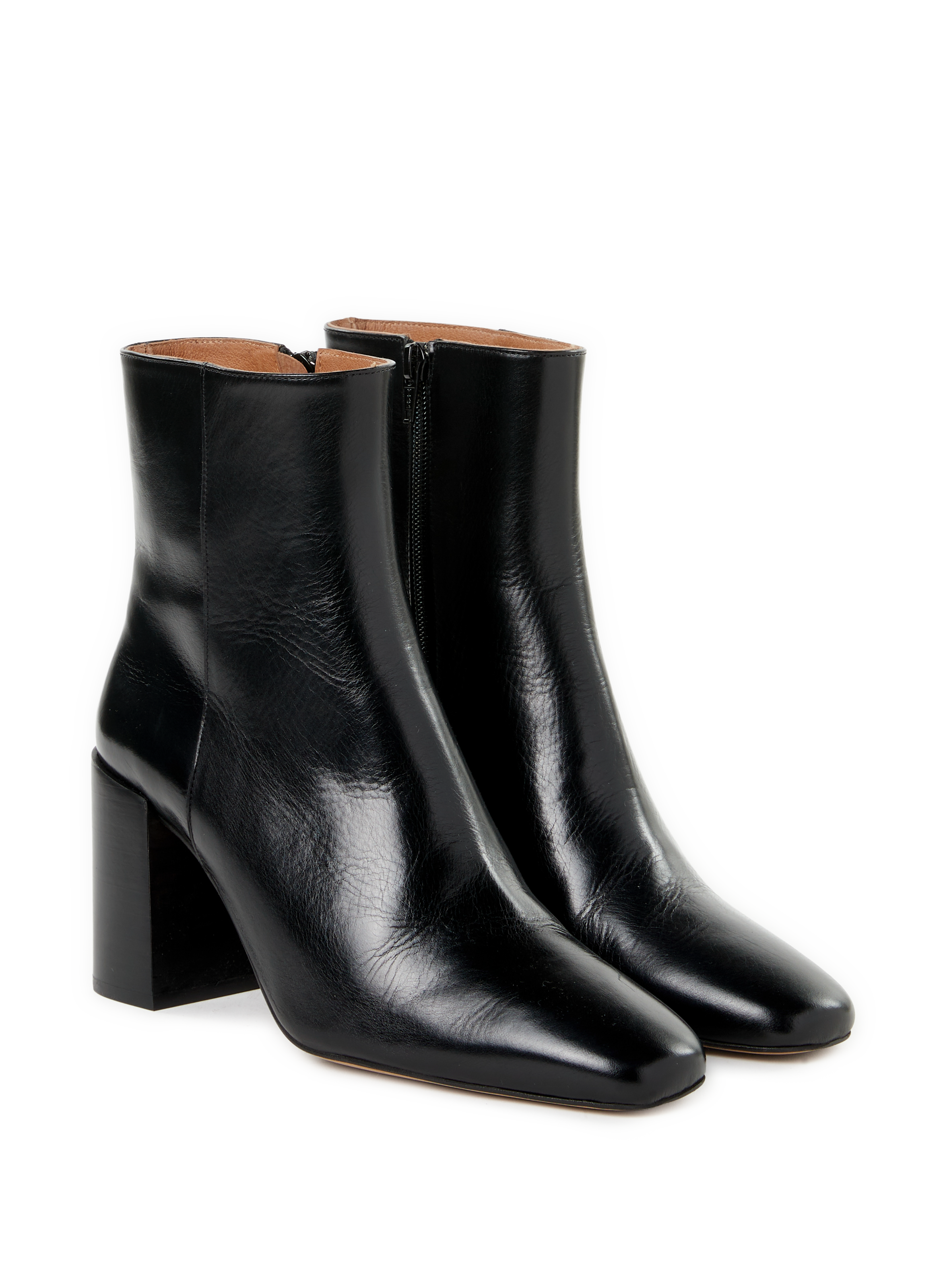 Bottines à talons Daphné en cuir SAISON 1865 Noir