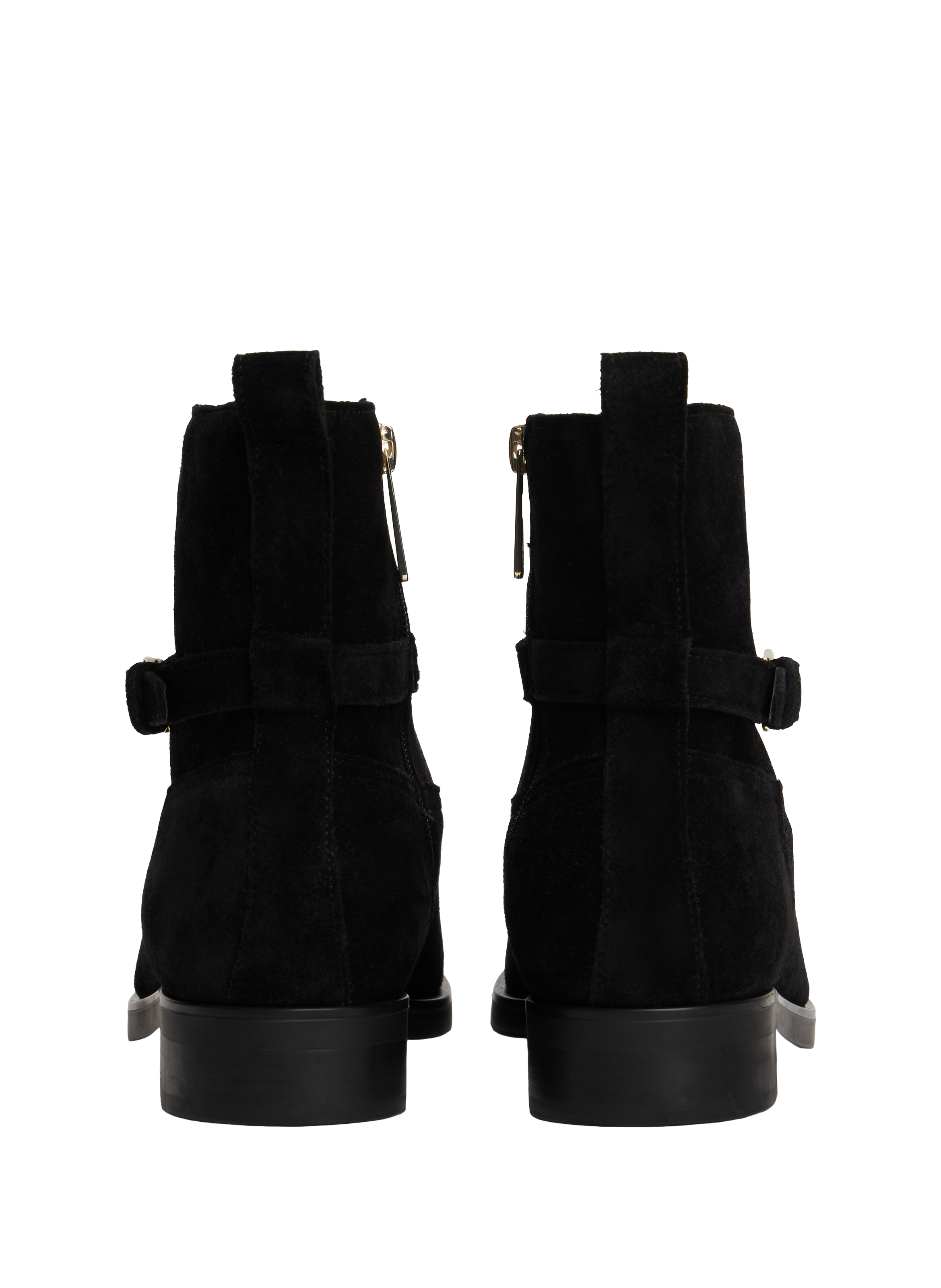 Suede leather ankle boots TOMMY HILFIGER Black