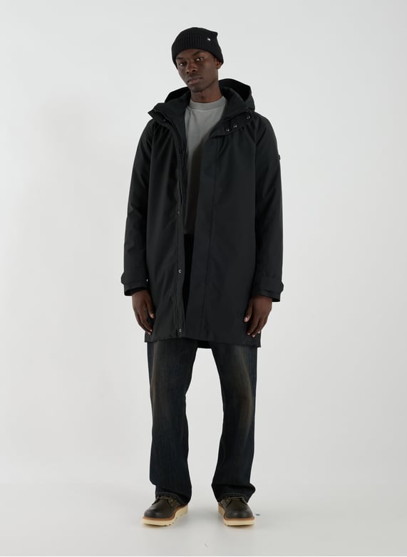 Mid-length hooded jacket | Black by DIDRIKSONS Mid-length hooded jacket Black