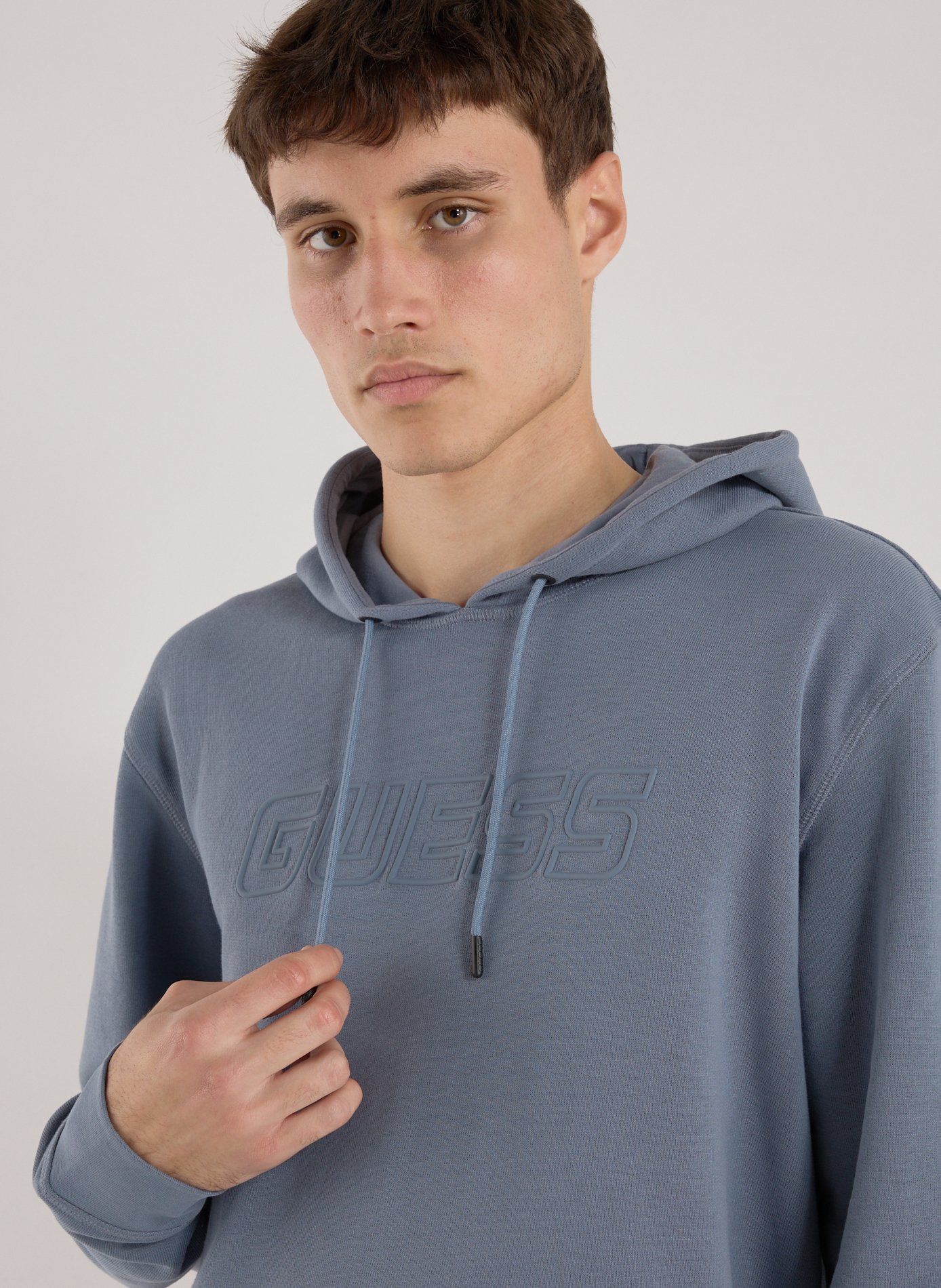 Cotton Blend Hoodie GUESS Grey