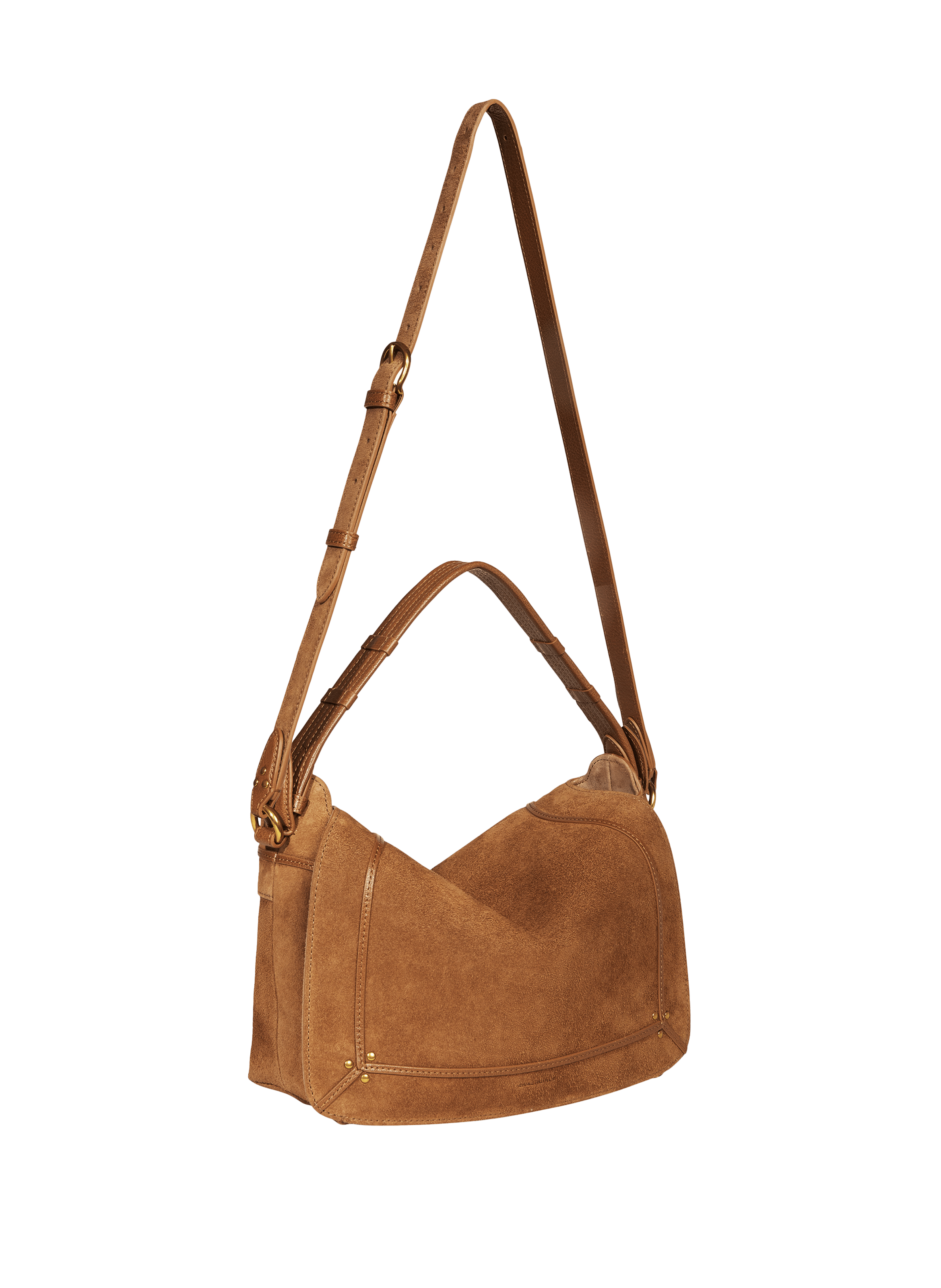 Sac à bandoulière Pepito M en croûte de cuir JÉRÔME DREYFUSS Marron