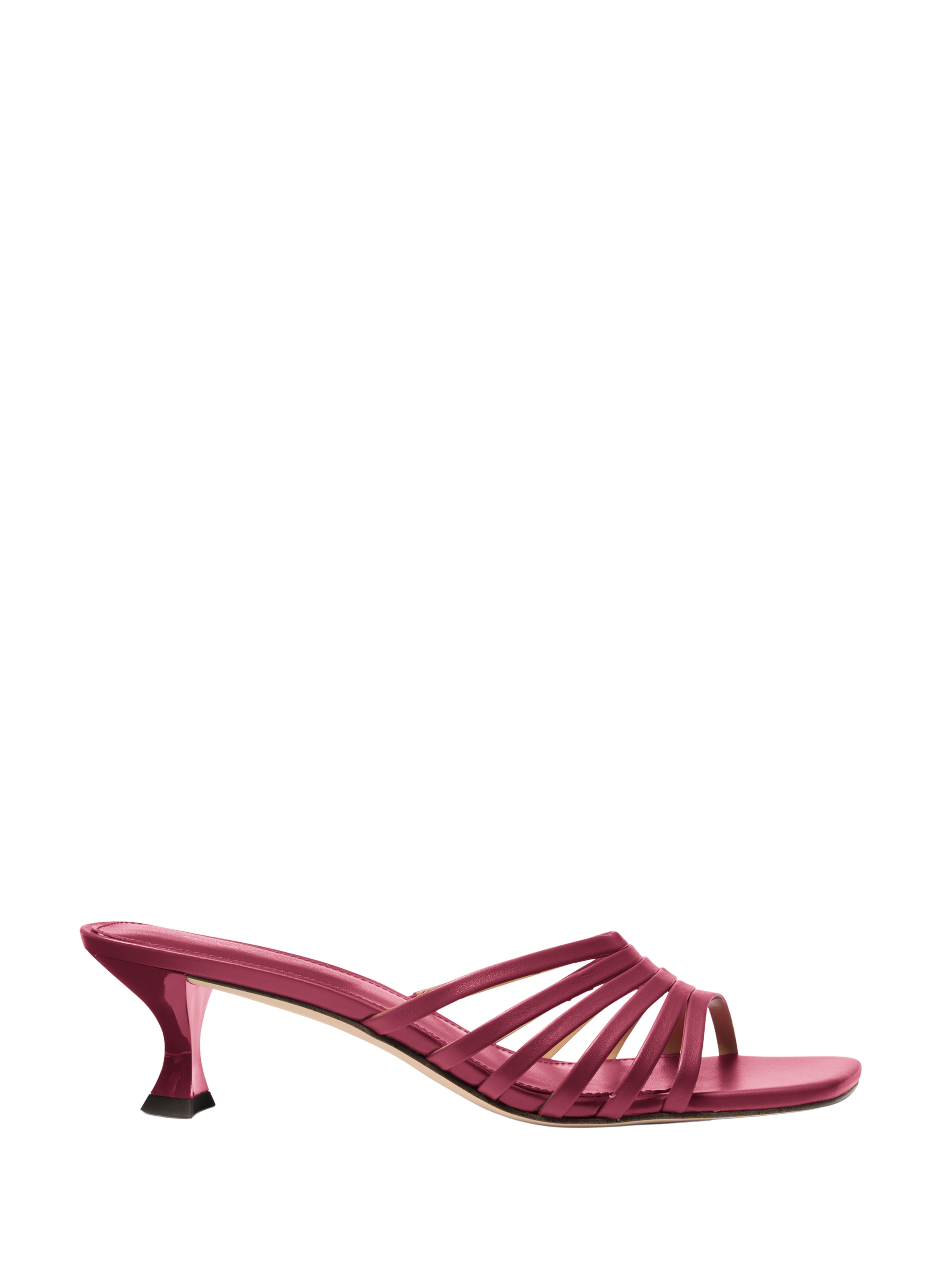 MICHAEL KORS Calfskin Leather Mules Red