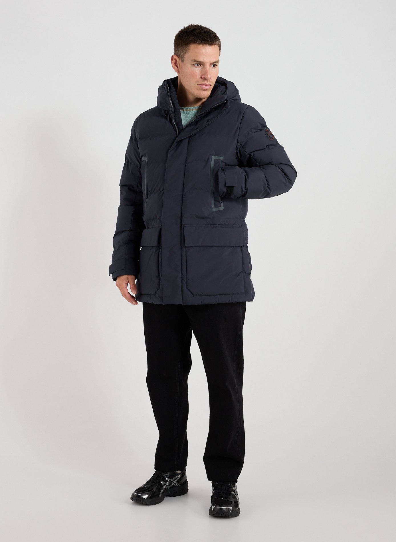 Doudoune droite Quinlan à capuche matelassée  SAVE THE DUCK Bleu