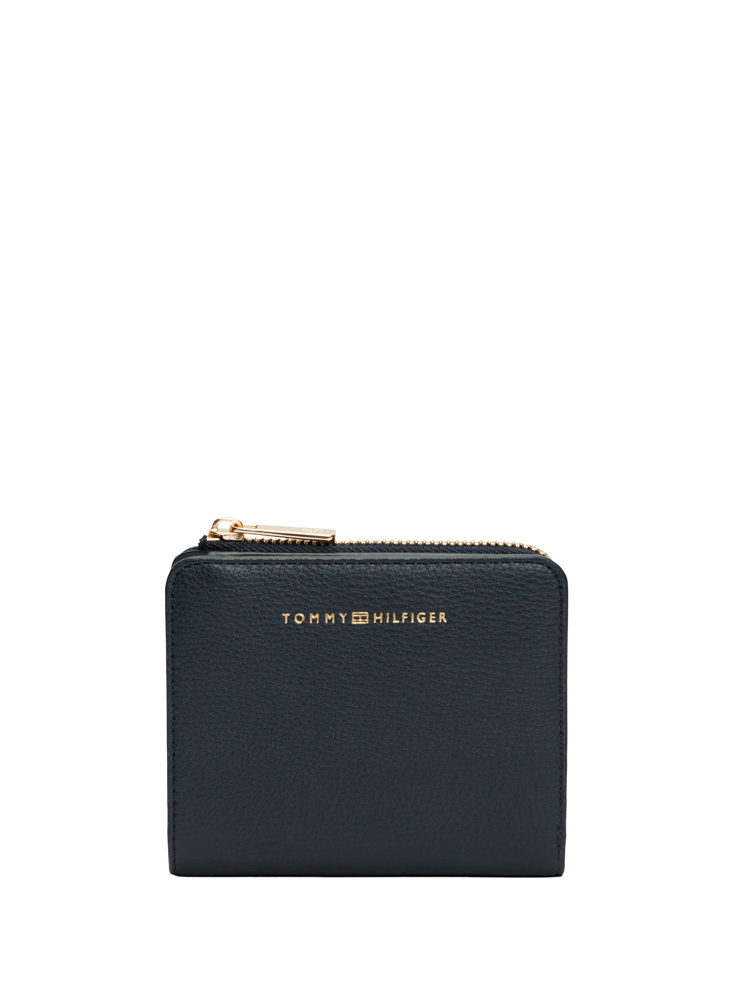 Portefeuille zippé à logo effet cuir TOMMY HILFIGER Bleu