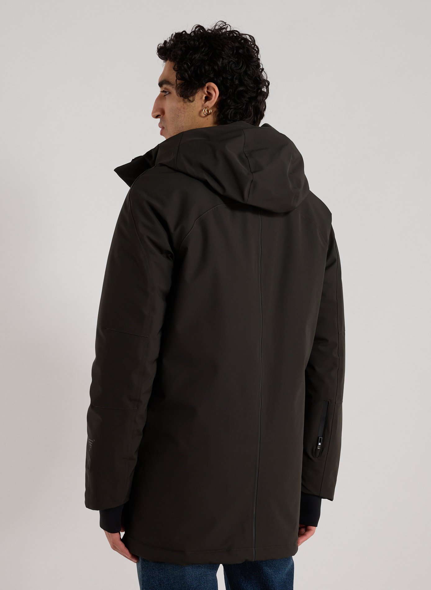 High-neck hooded parka KRAKATAU Khaki