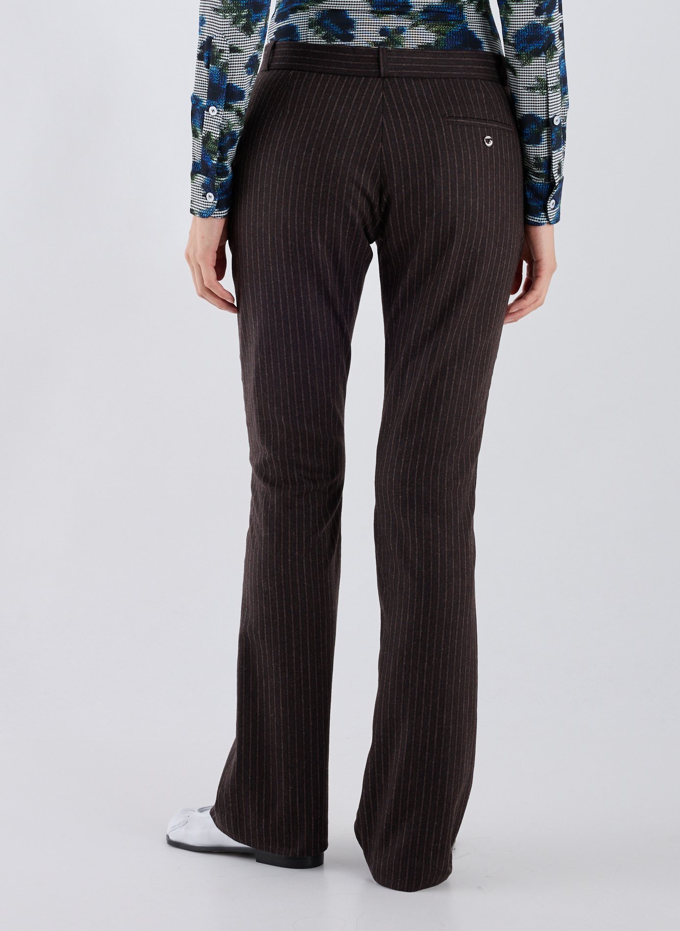 Striped cotton-blend trousers COPERNI Brown