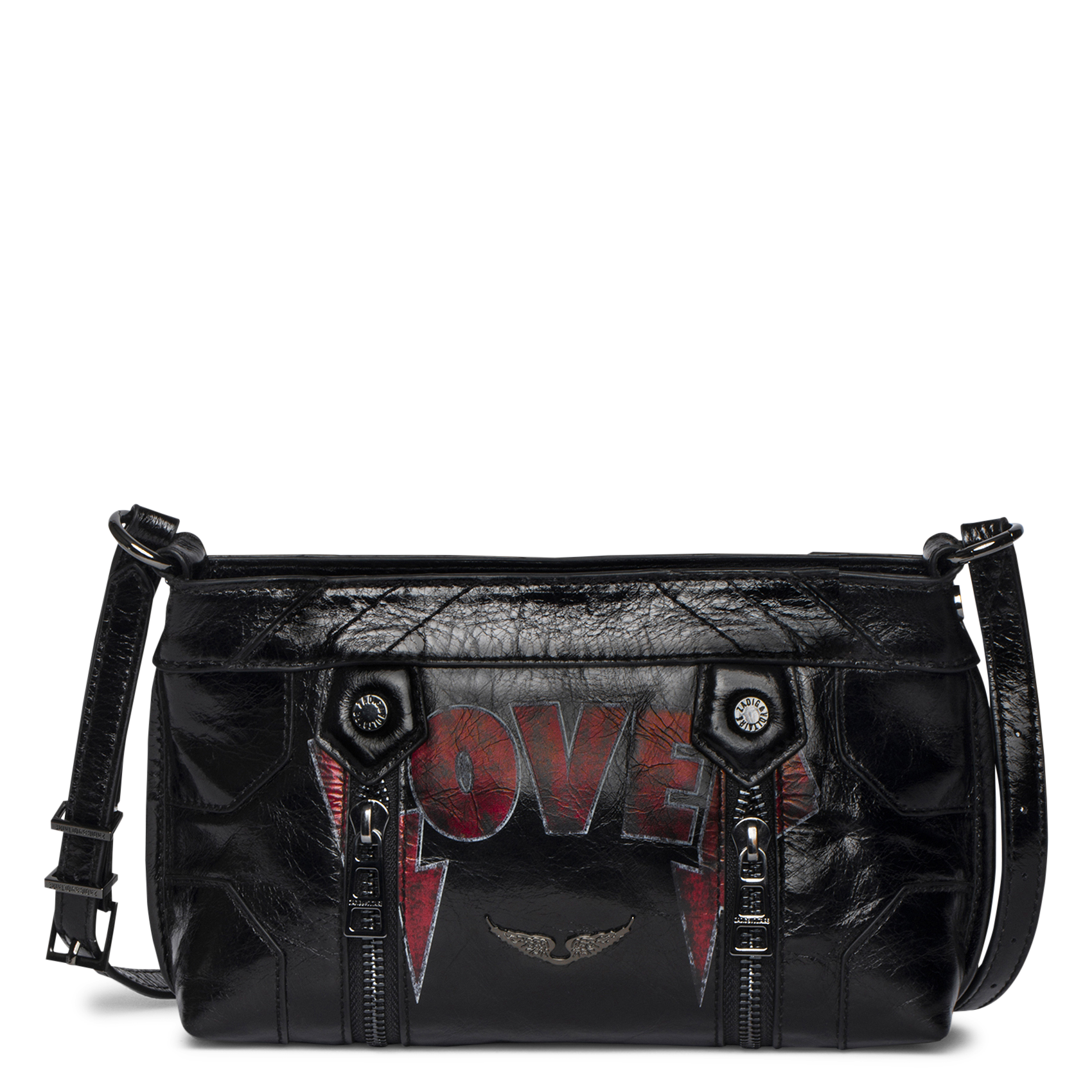 Sac bandoulière en cuir sunny mood ZADIG&VOLTAIRE Noir