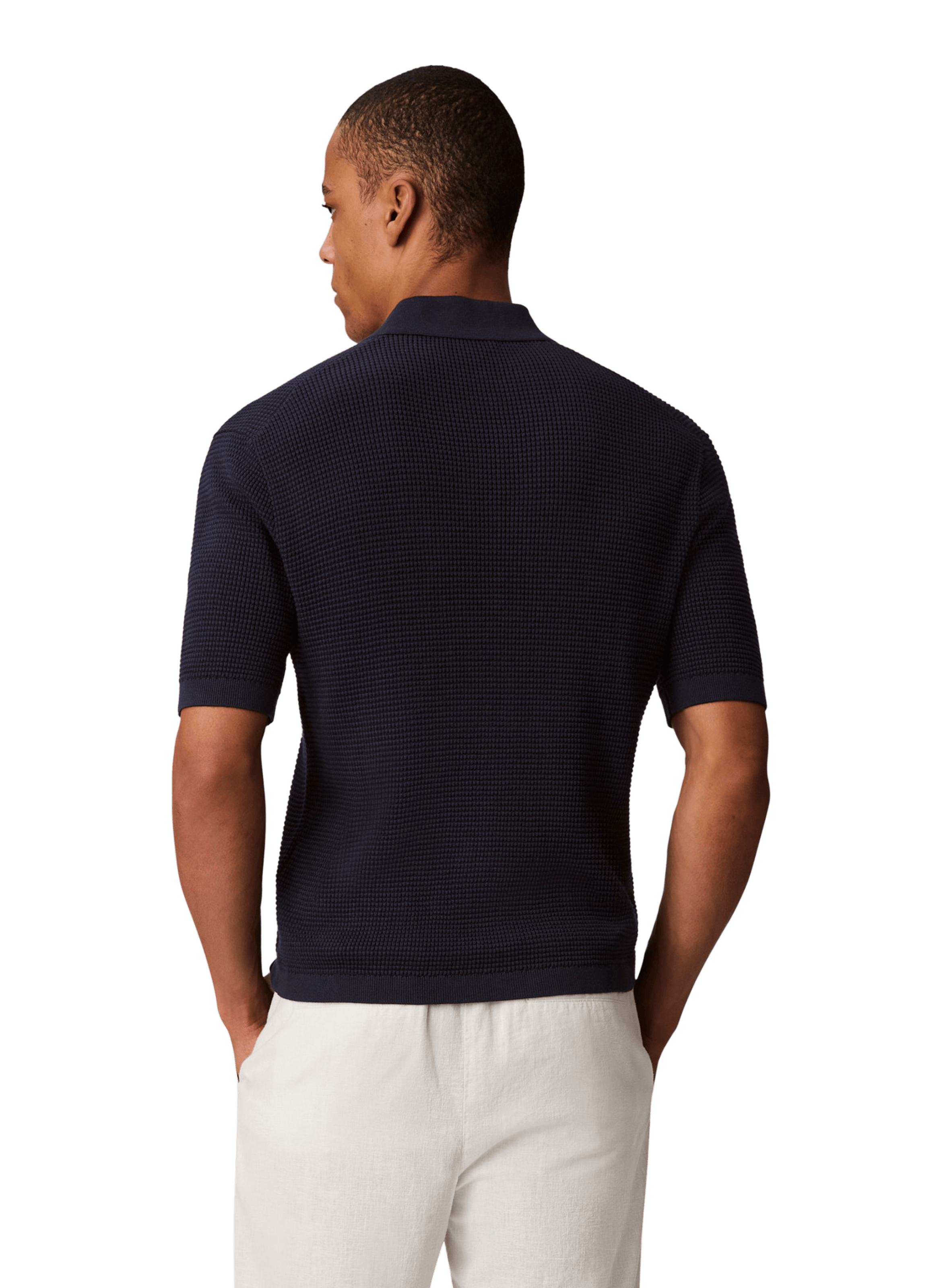 Polo texturé CALVIN KLEIN Bleu