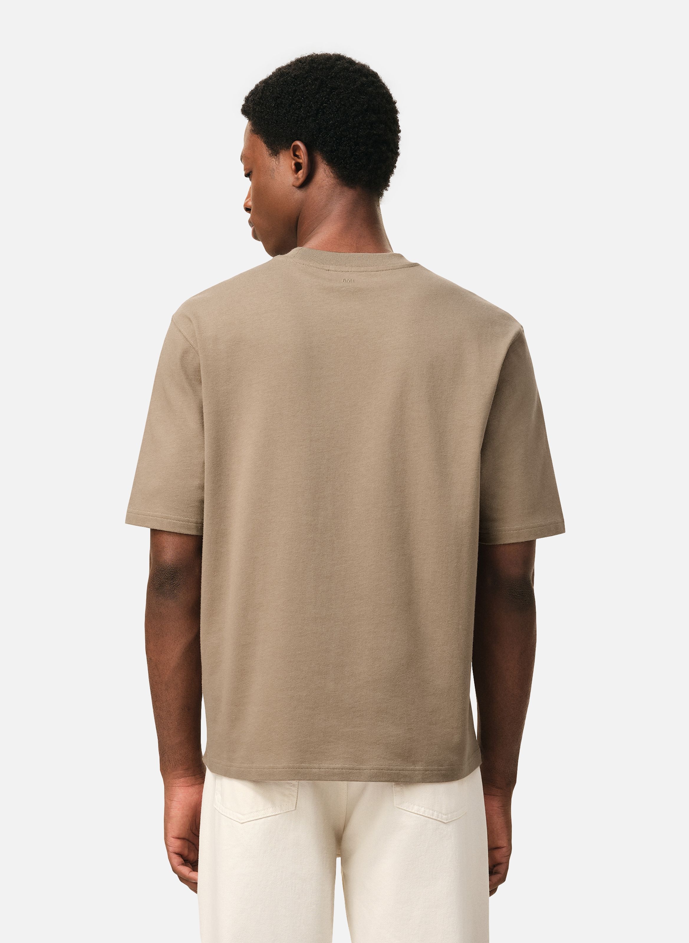 T-shirt Ami De Coeur En Coton unisexe AMI PARIS Beige