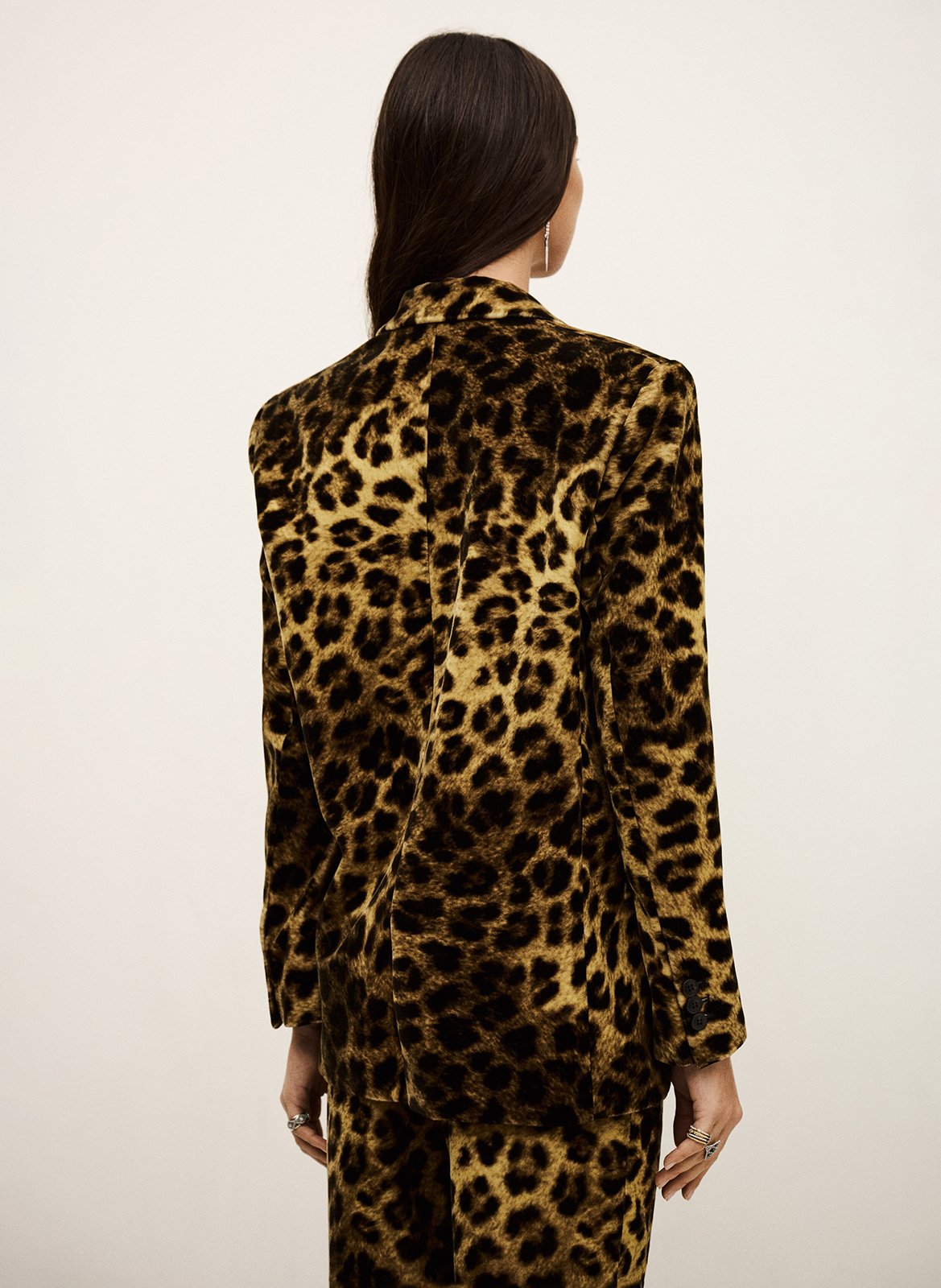 Veste de tailleur à imprimé léopard bear BA&SH Beige