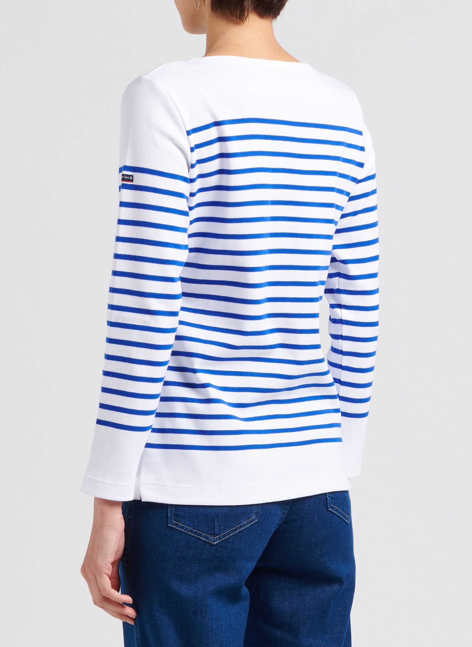 Marinière col bateau en jersey ARMOR-LUX Blanc