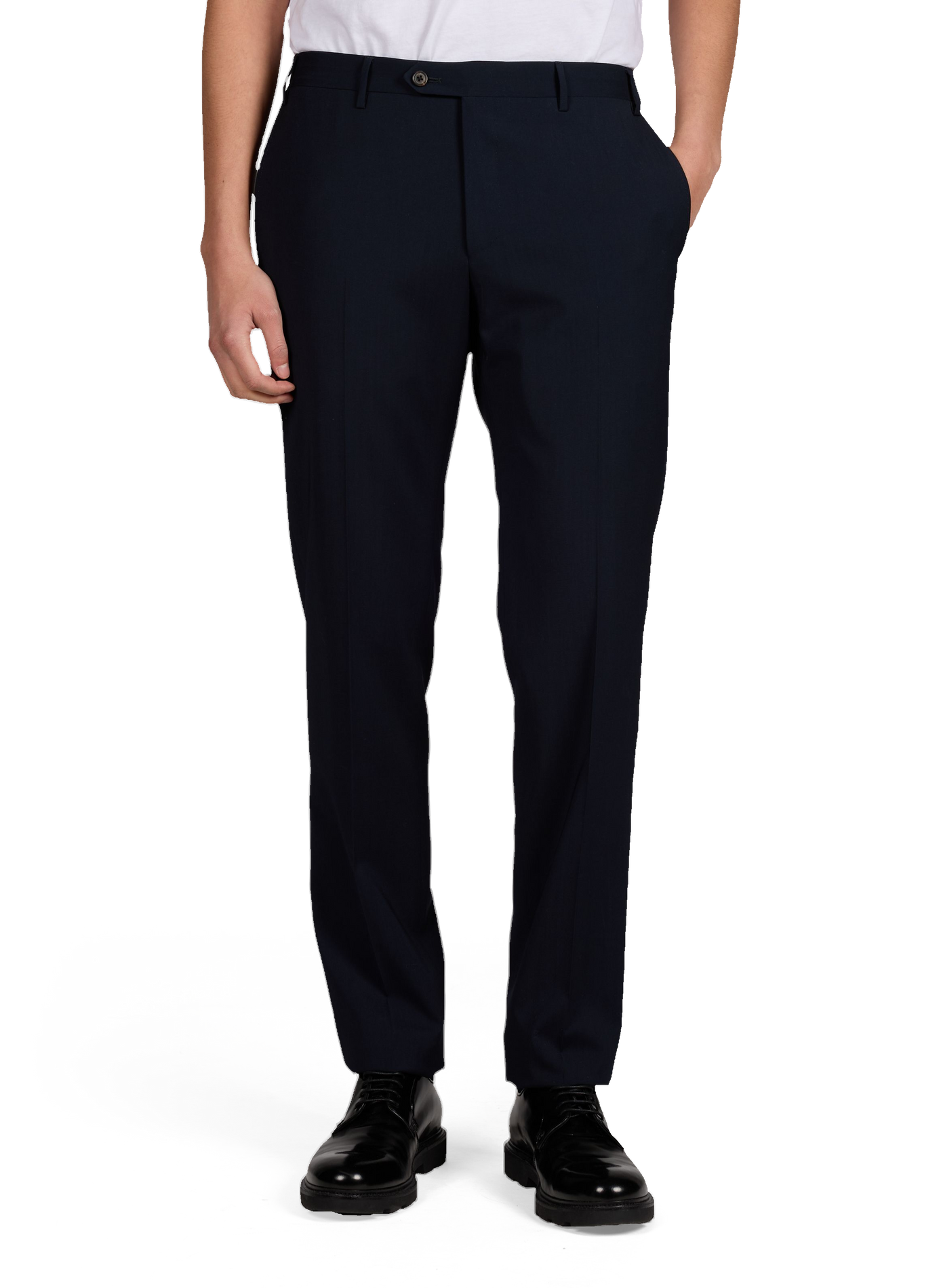 Costume uni en laine vierge CORNELIANI Bleu