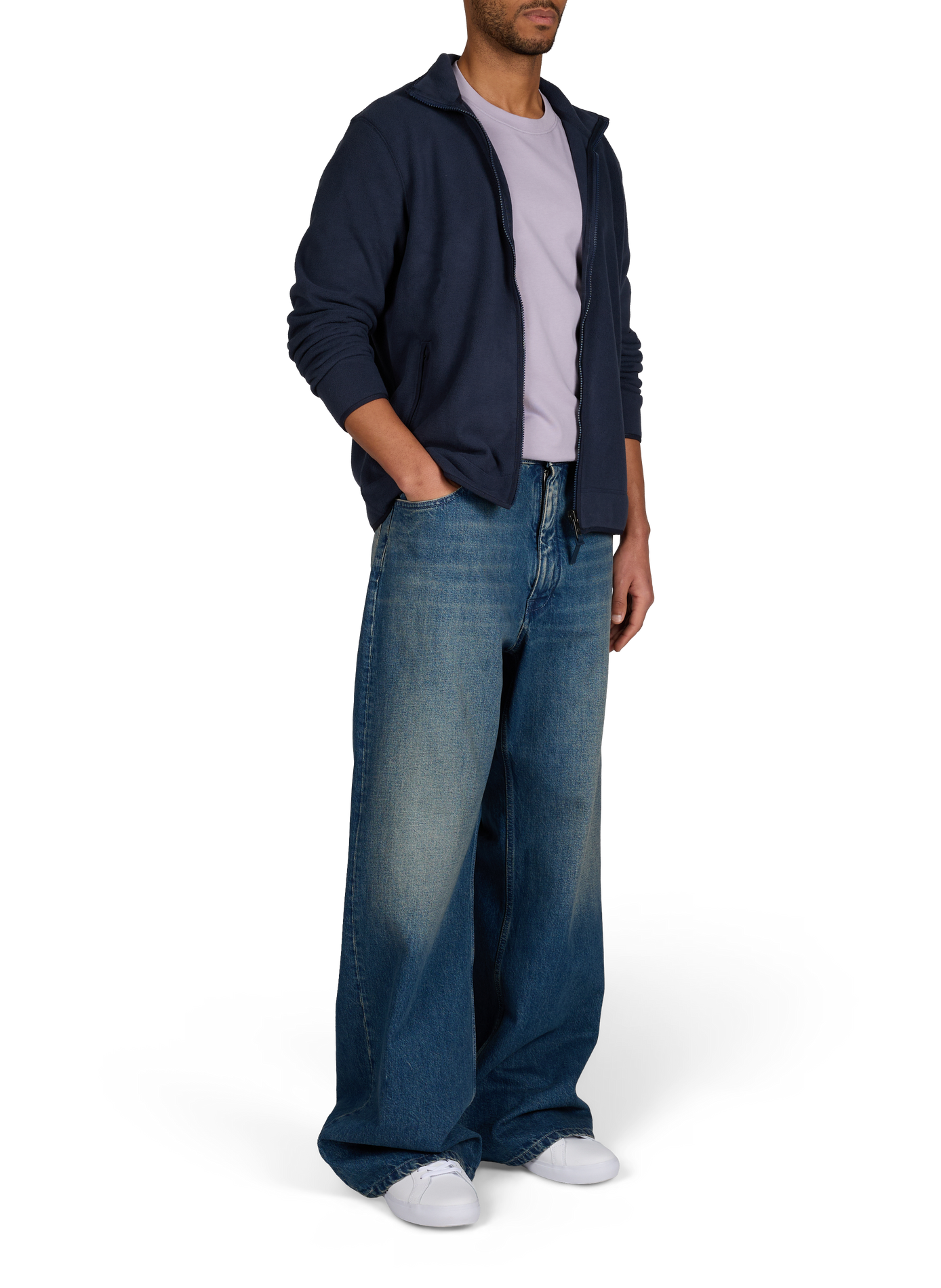 Fleece jacket with high neck AIGLE Blue