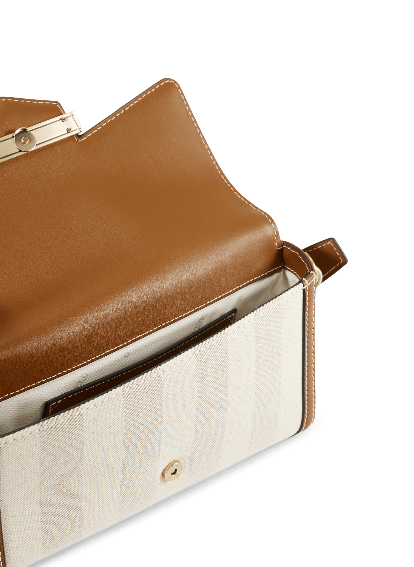 Sac à bandoulière K/Nova en coton et cuir KARL LAGERFELD Beige