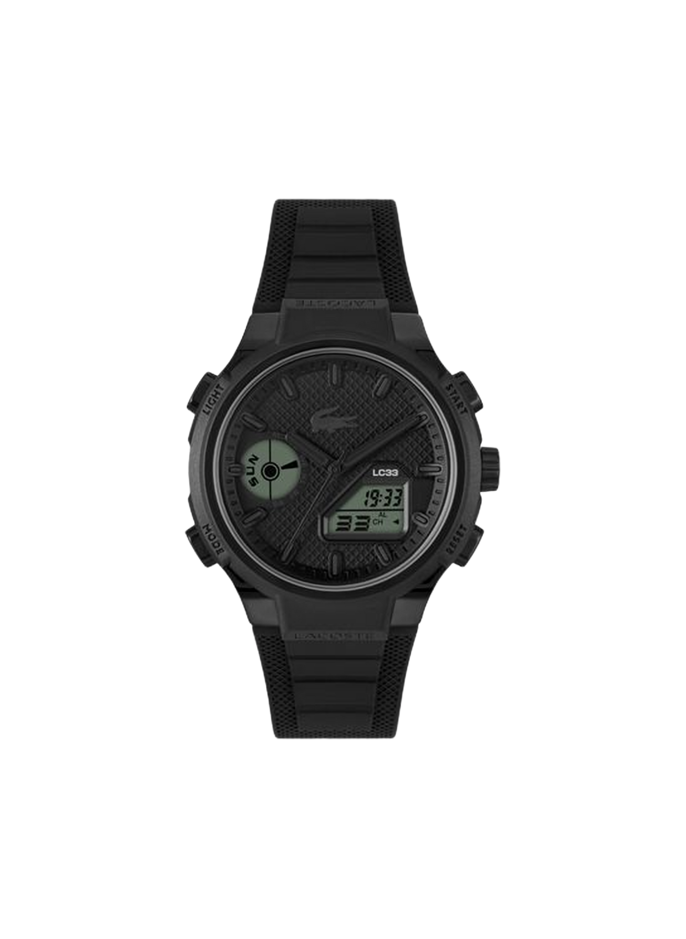 Montre quartz LC33 en silicone LACOSTE MONTRES Noir