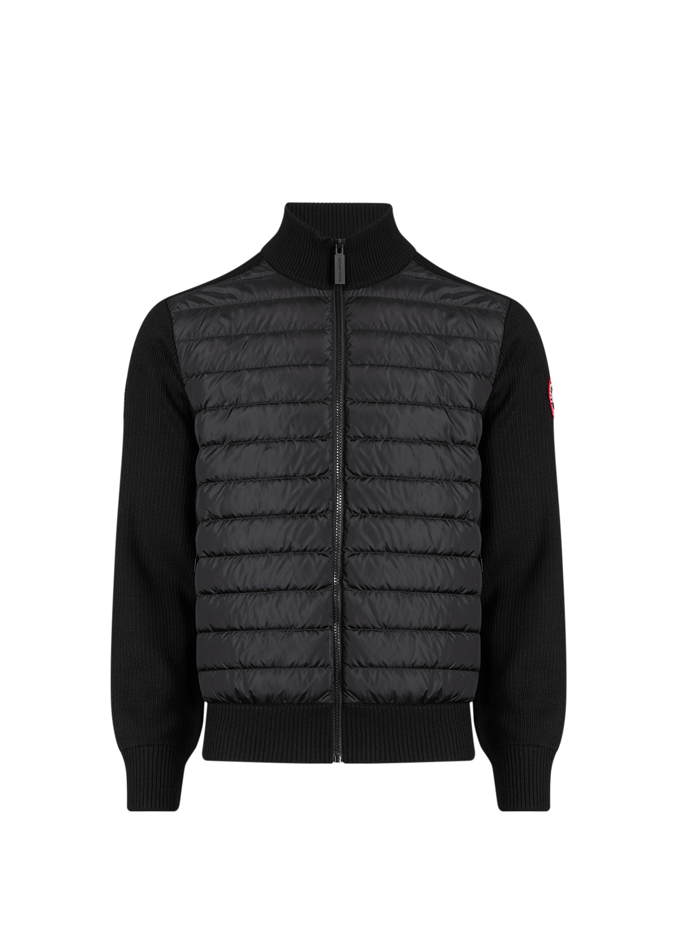 Fitted Bi-material Wool Jacket CANADA GOOSE Black