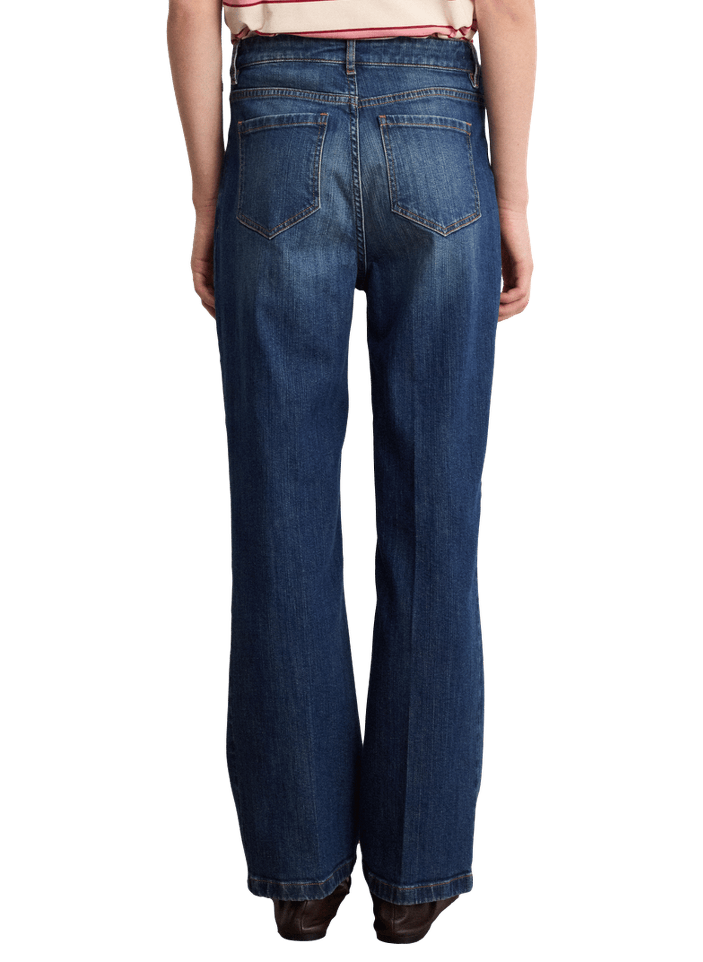 Jean droit à tresses en denim brut - bronte PABLO Bleu