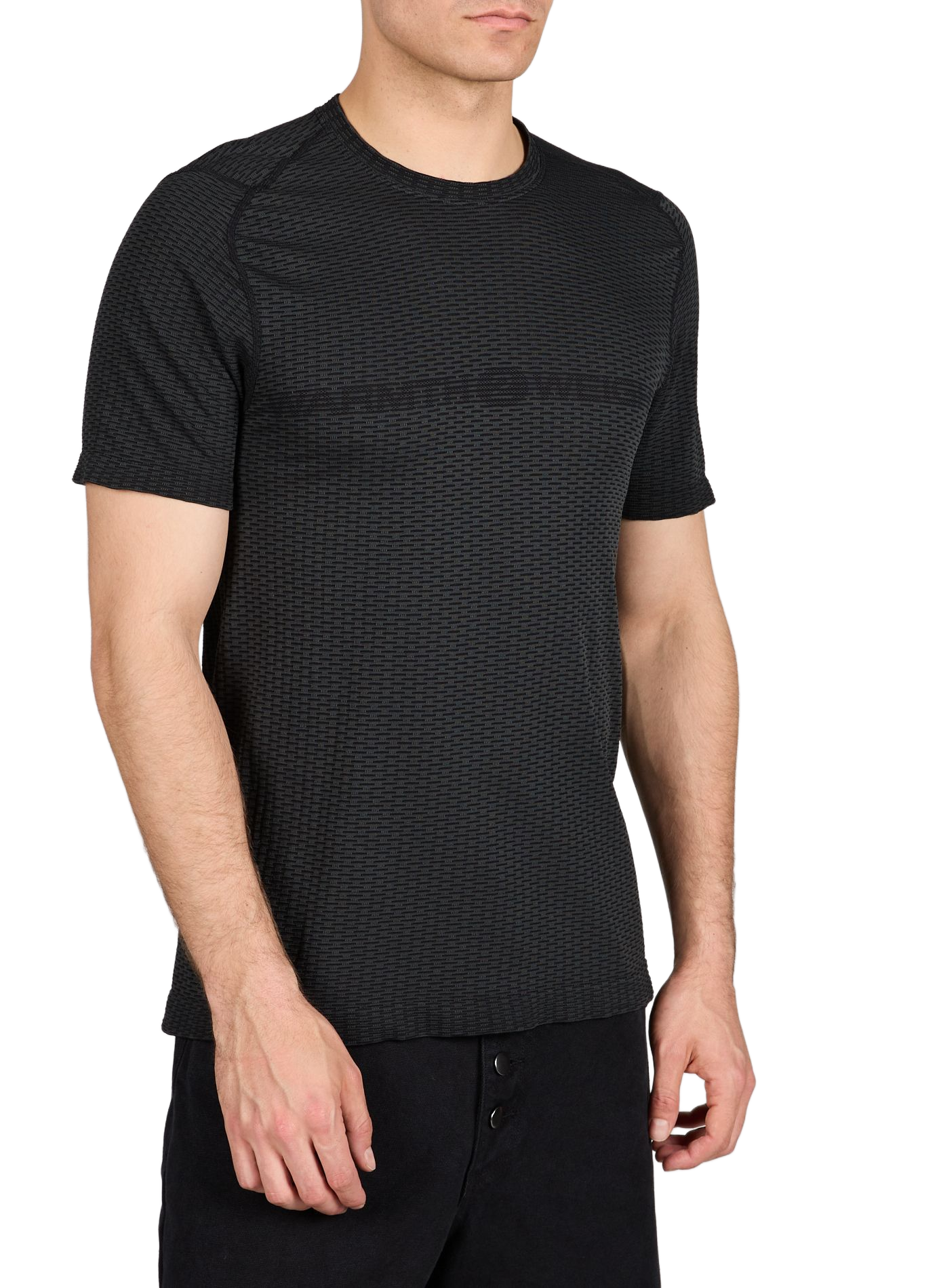 Fitted round neck T-shirt ROA Black