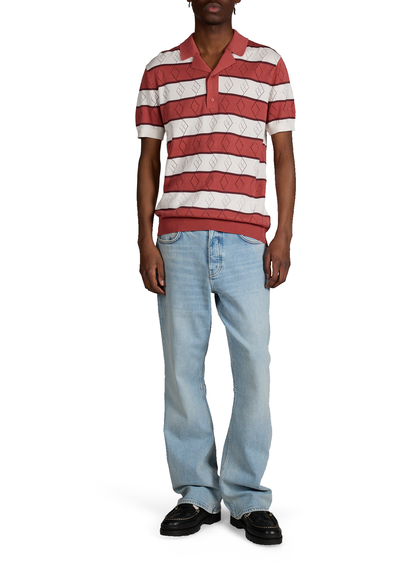 Striped cotton polo shirt STRELLSON Red