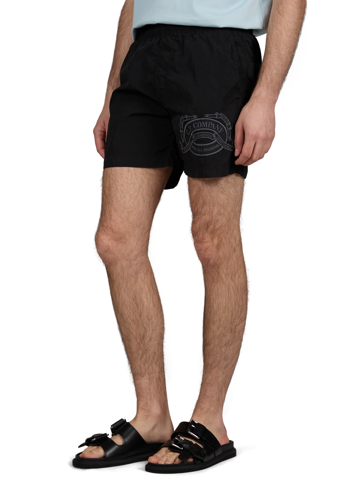 Short de bain brodé CP COMPANY Noir