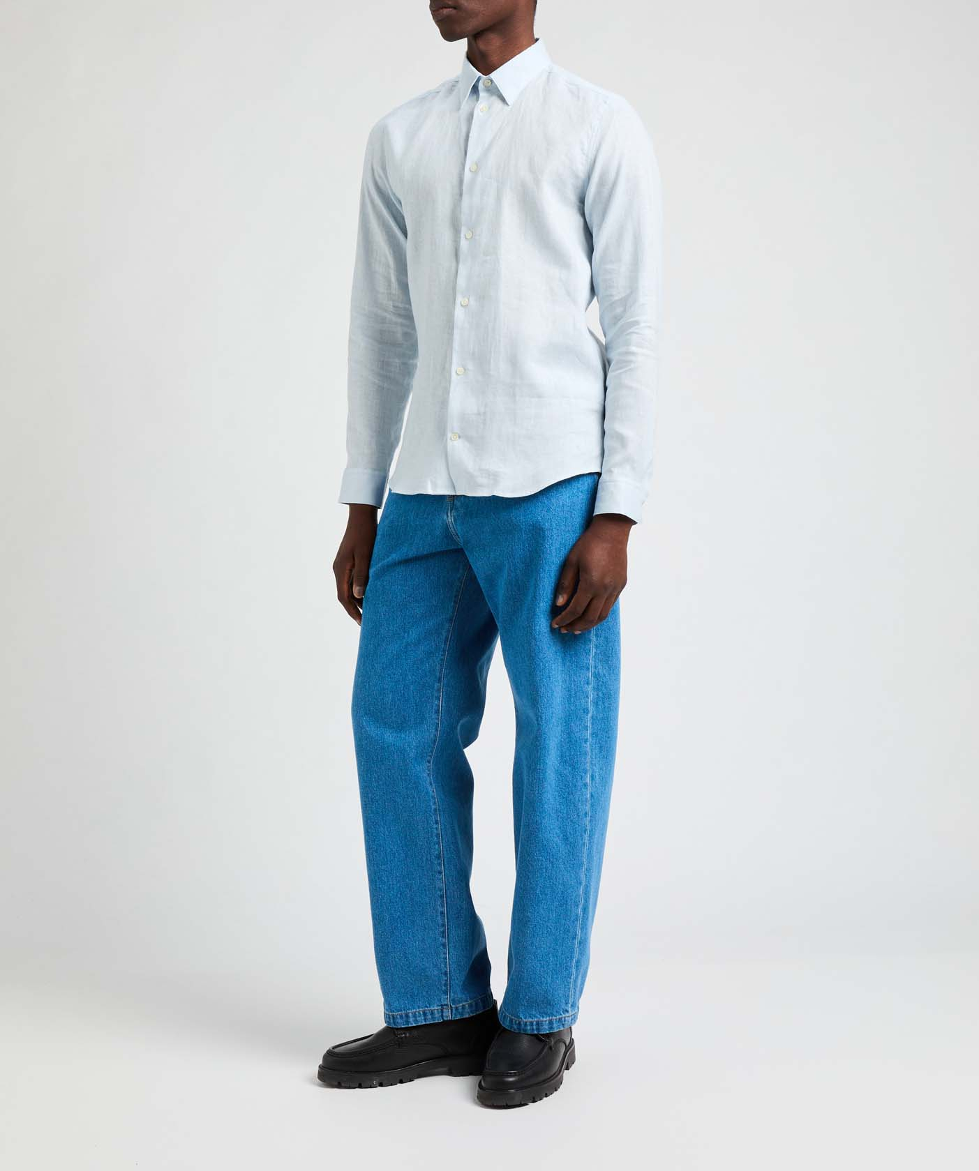 Linen Flin Shirt AU PRINTEMPS PARIS Blue