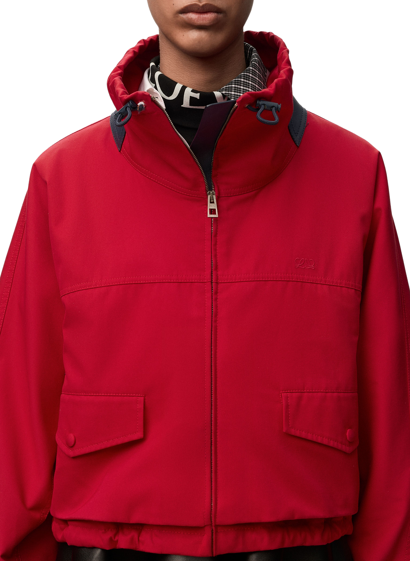Kapuzenjacke aus Baumwolle und Seide LOEWE Rot