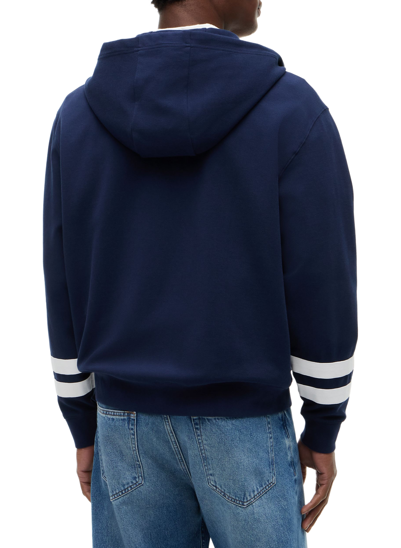 Gefütterter Hoodie aus Baumwollmischung TOMMY HILFIGER Blau