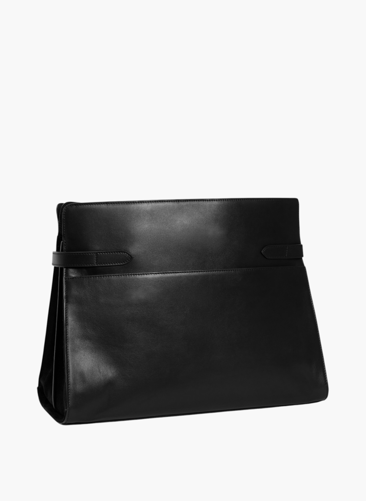 Sac porté épaule modèle maxi emie en cuir lisse et nubuck LE TANNEUR Noir