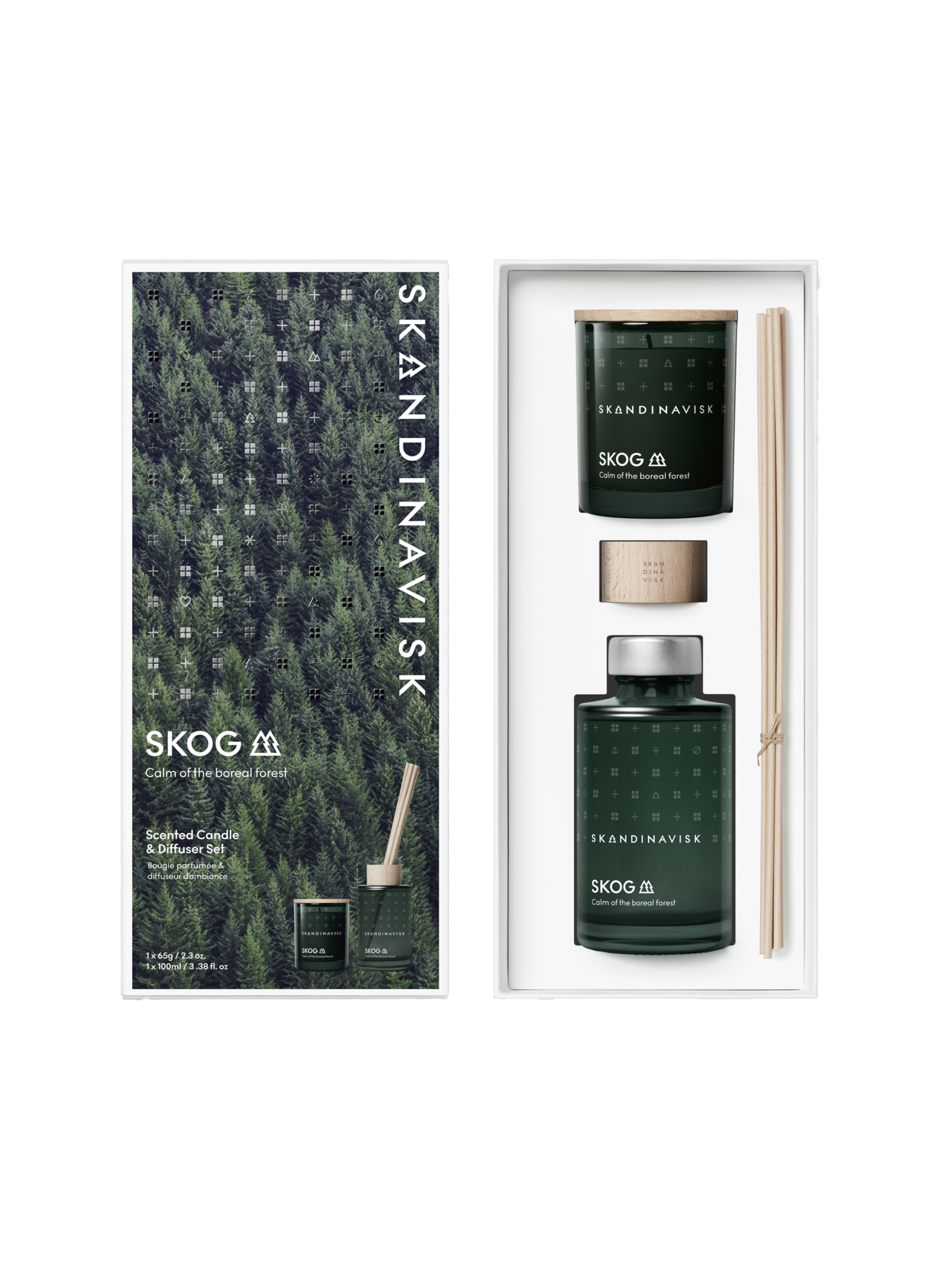 Coffret bougie parfumée et diffuseur Skog SKANDINAVISK Vert