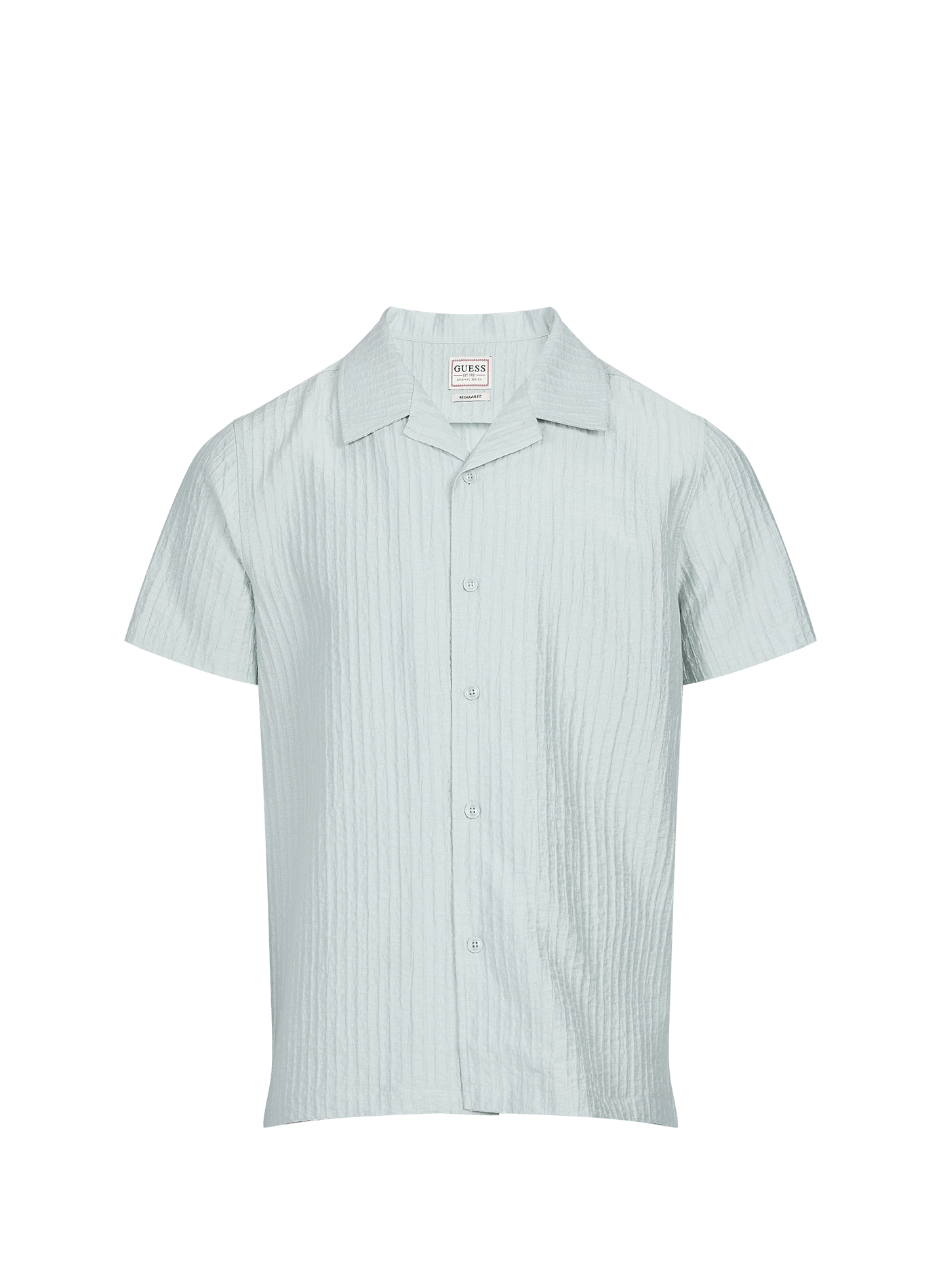 Waffled shirt with Cuban collar GUESS Green