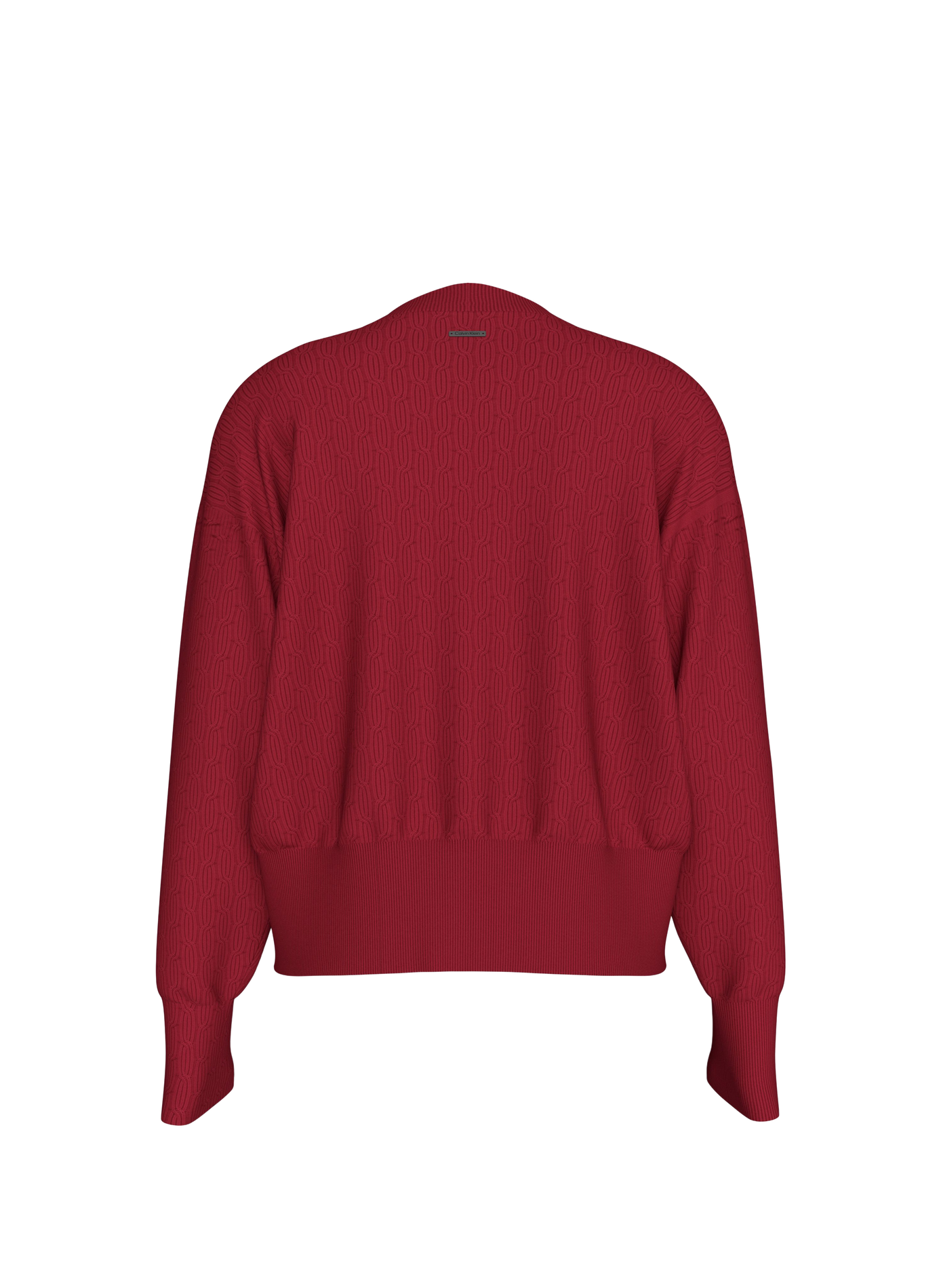 Rundhalsausschnitt Pullover mit langen Ärmeln CALVIN KLEIN Rot