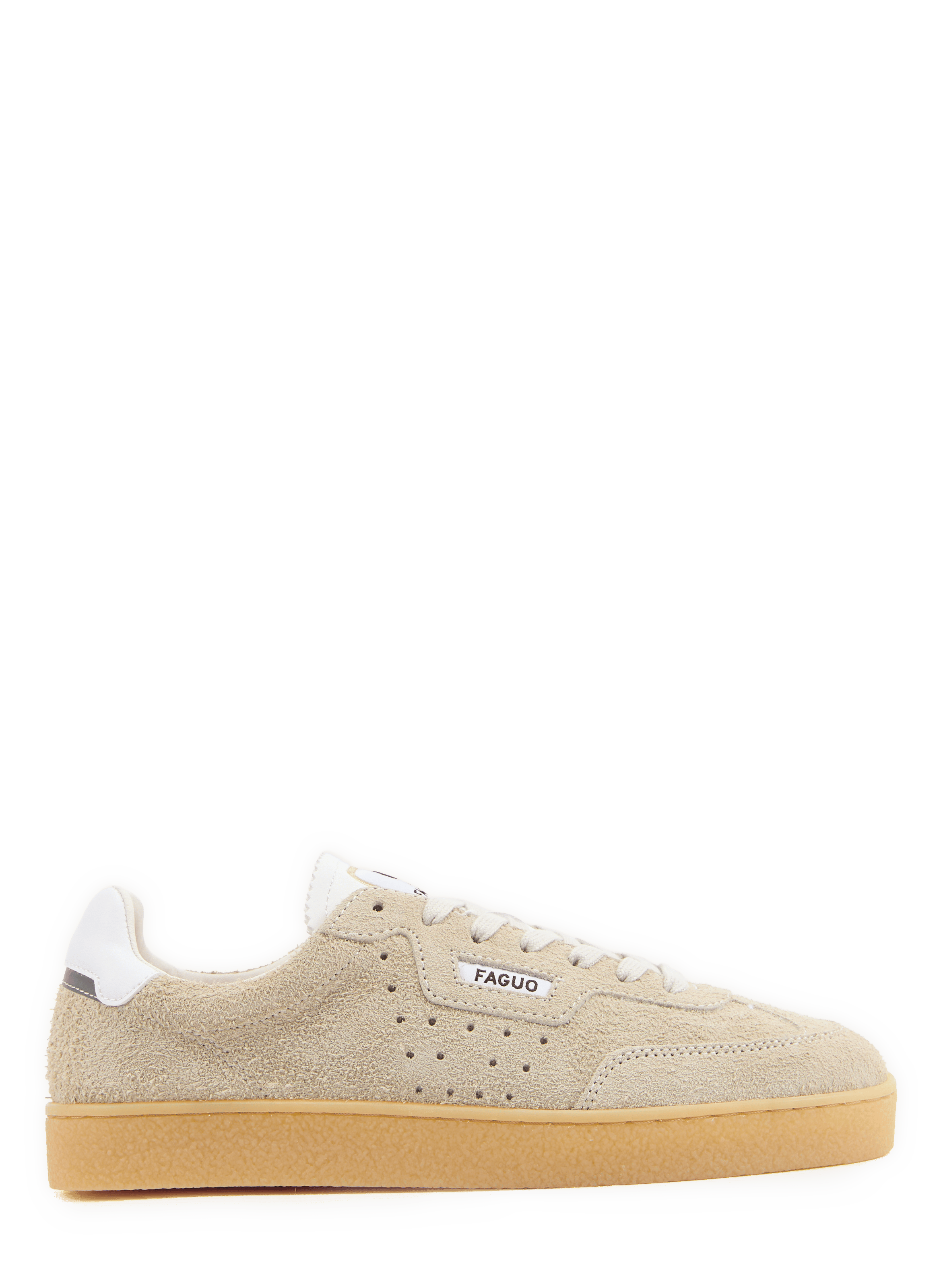Scarpe da ginnastica in pelle misto camoscio FAGUO Grigio