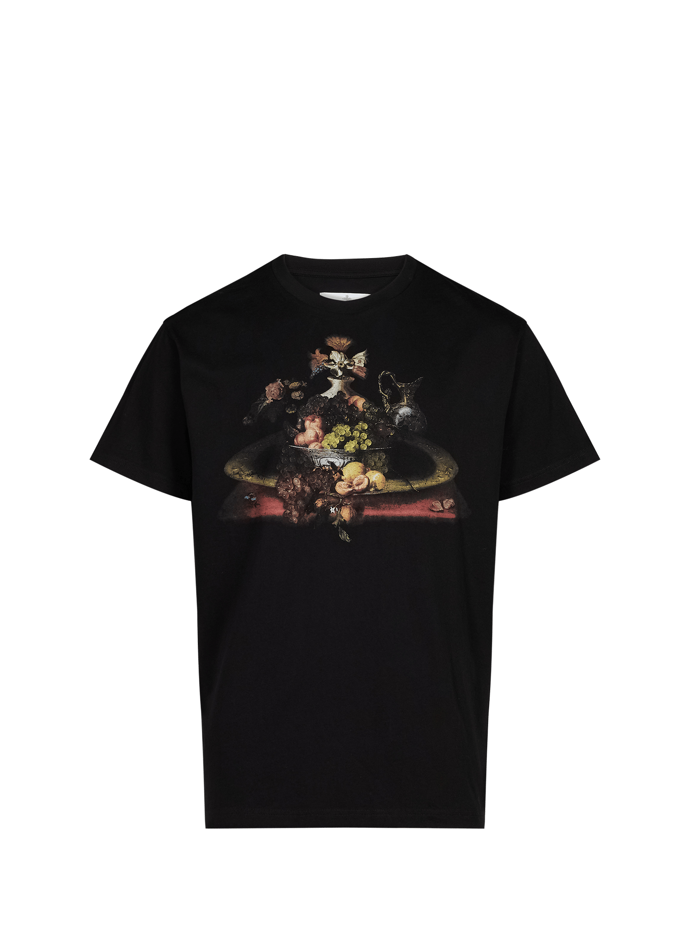 Bedrucktes gerades Baumwoll-T-Shirt VIVIENNE WESTWOOD Schwarz