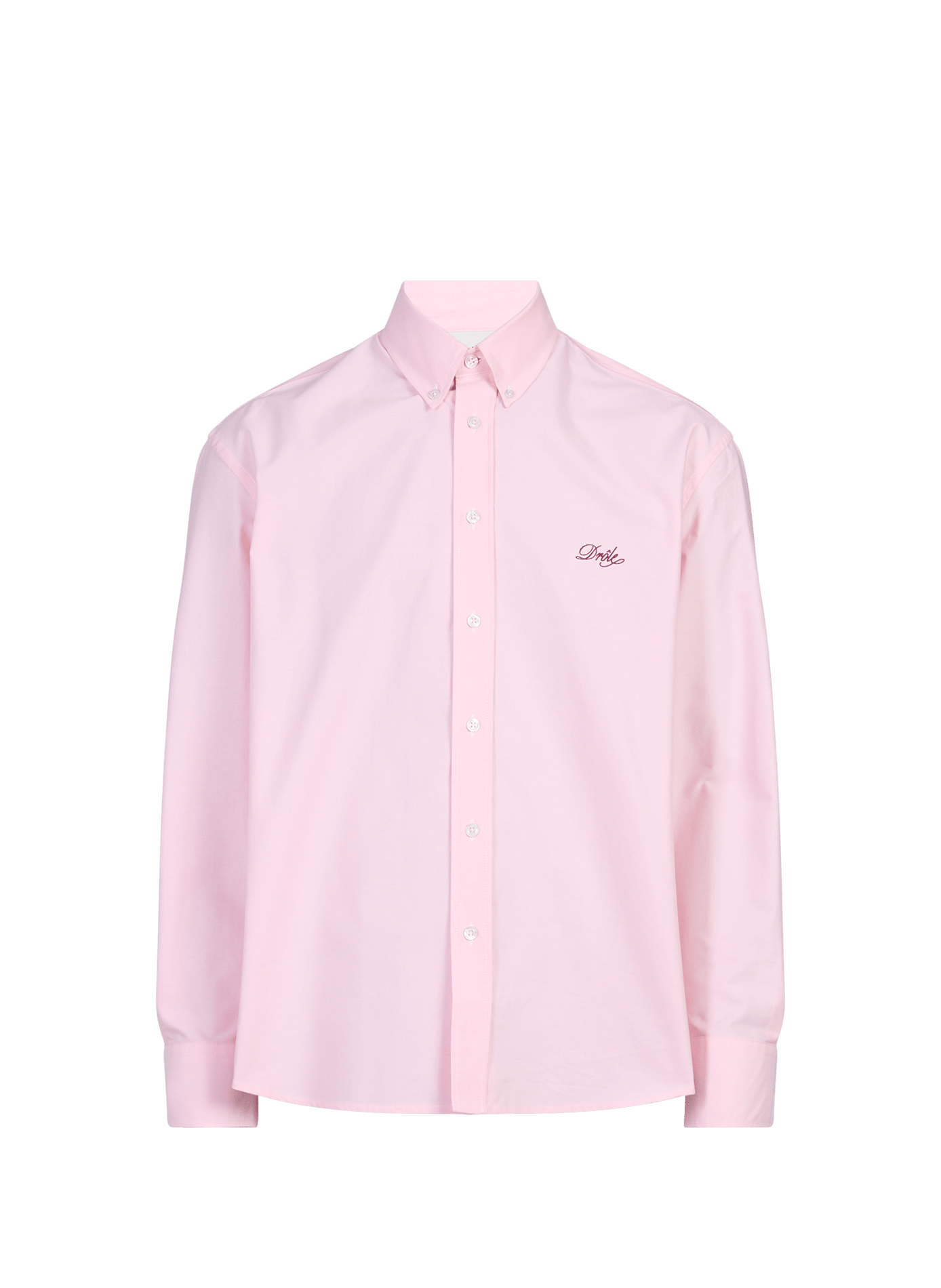 Loose-fitting button-down cotton shirt DROLE DE MONSIEUR Pink