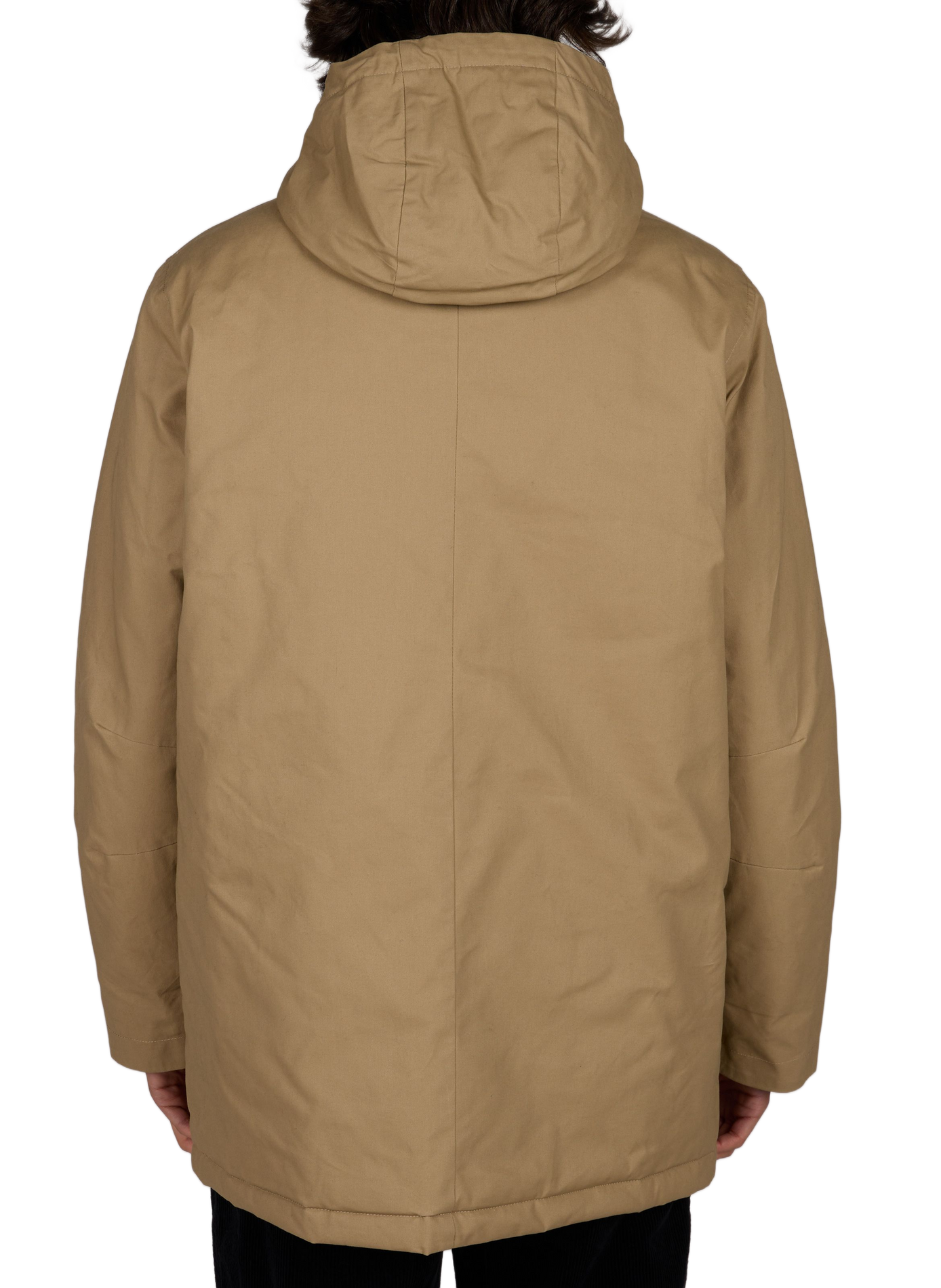 Parka mi-longue à capuche en coton AU PRINTEMPS PARIS Beige