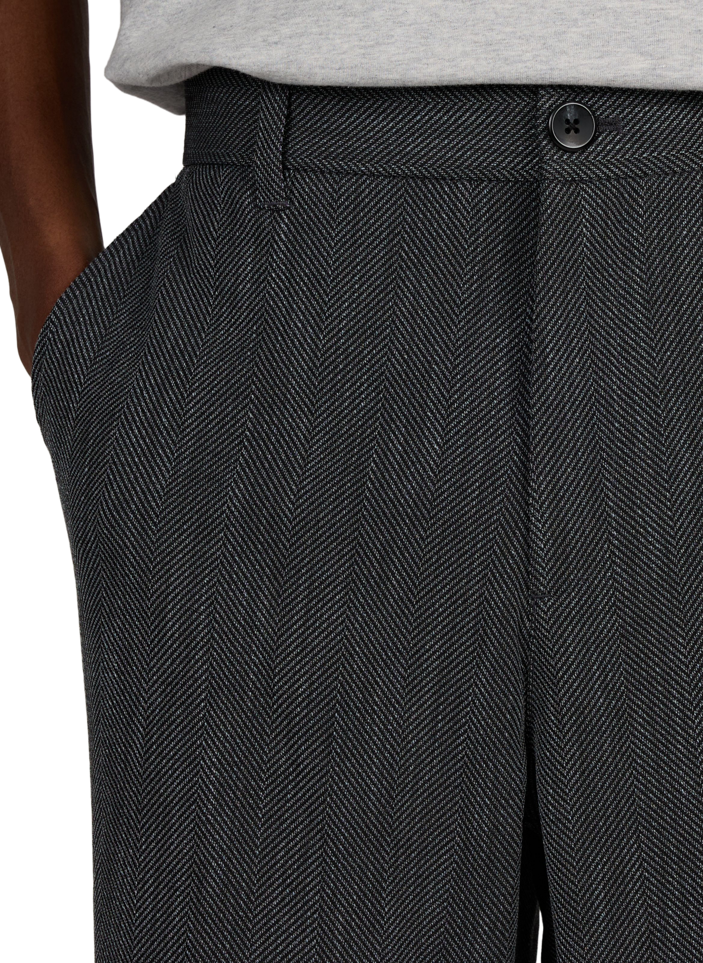 Gerade Hose mit Hahnentrittmuster LES DEUX Schwarz