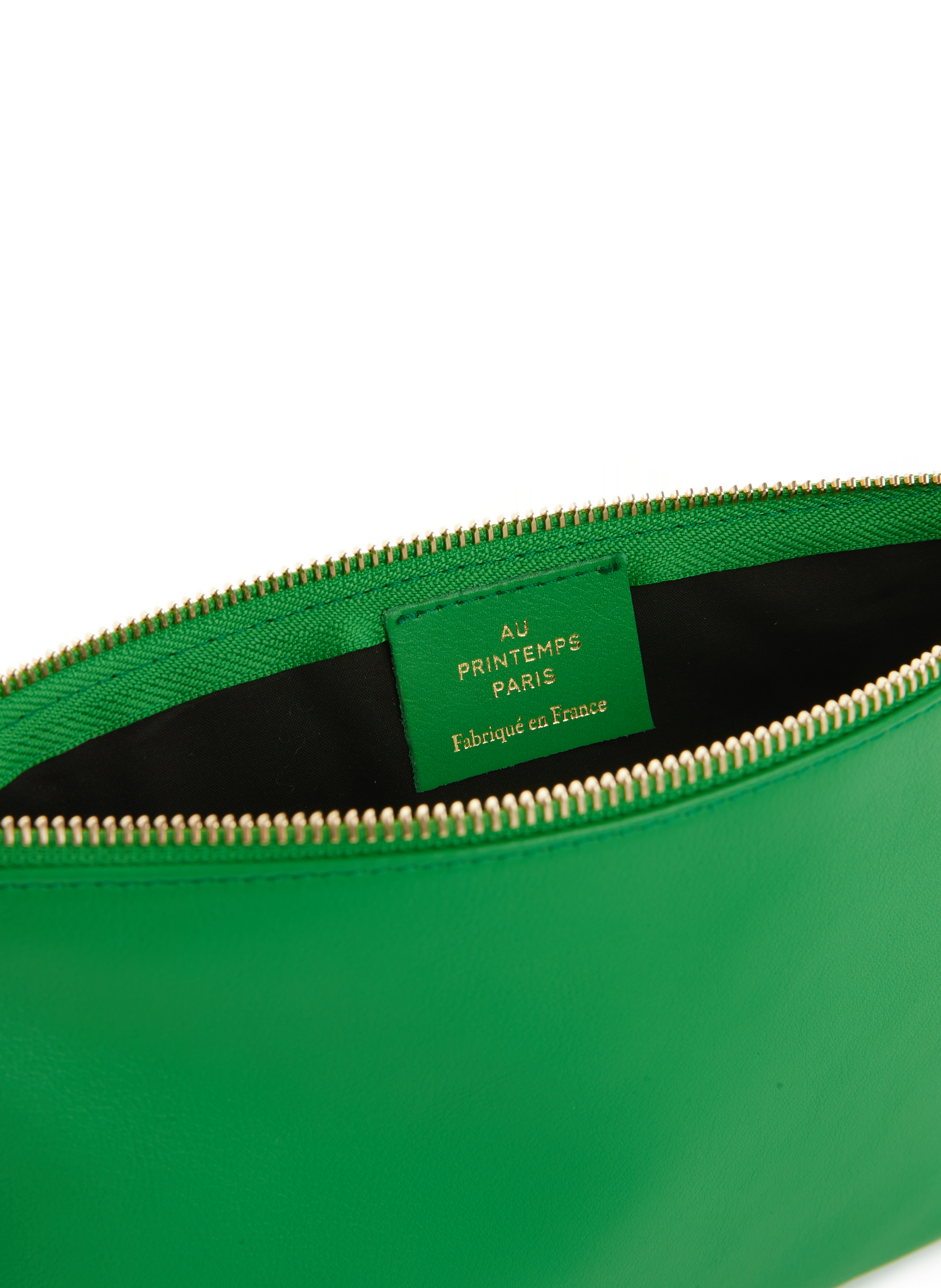 Leather clutch AU PRINTEMPS PARIS Green