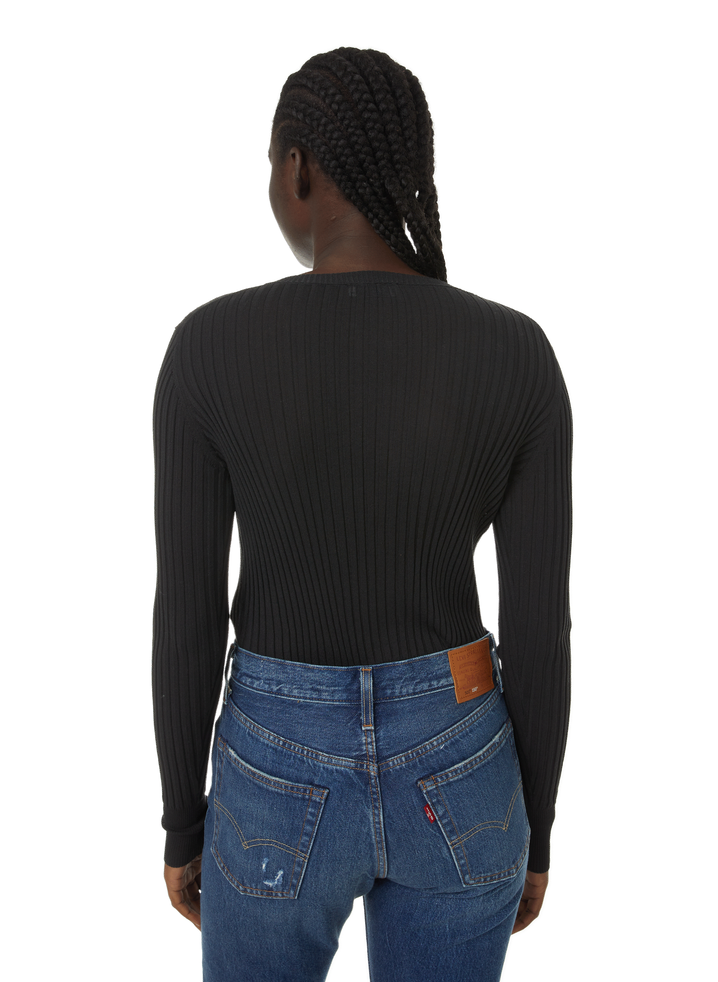 Cardigan côtelé en coton CRUSH COLLECTION Gris