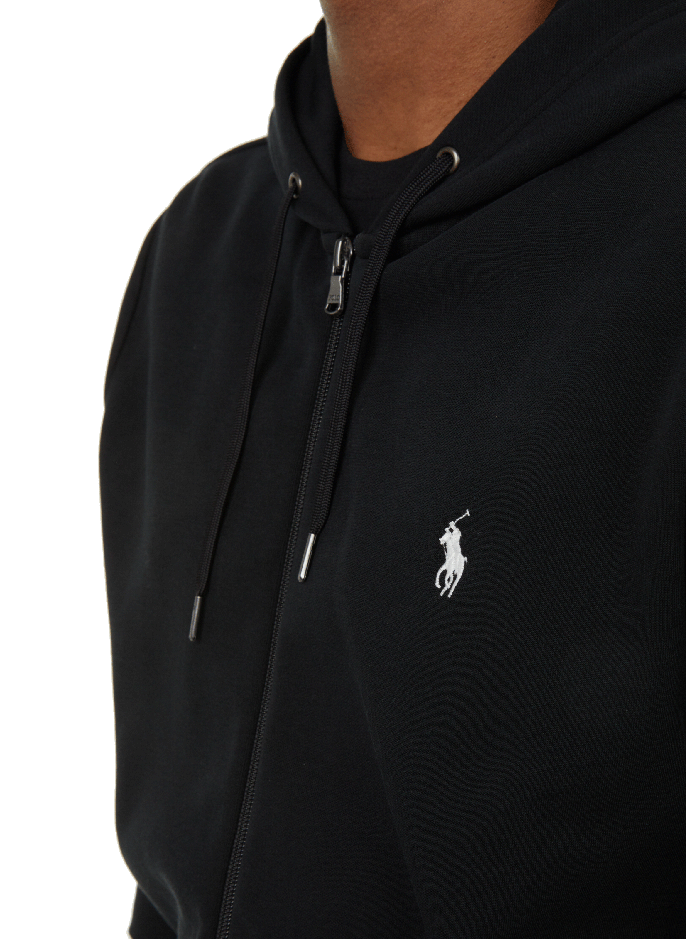 Zip-up cotton and recycled polyester hoodie POLO RALPH LAUREN Black