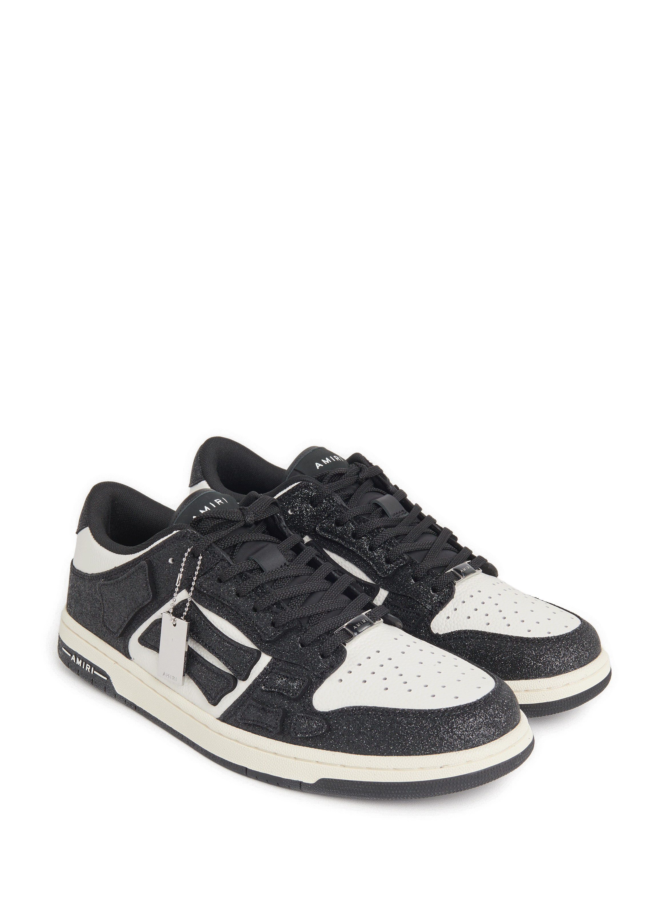 Baskets en cuir avec pailleté