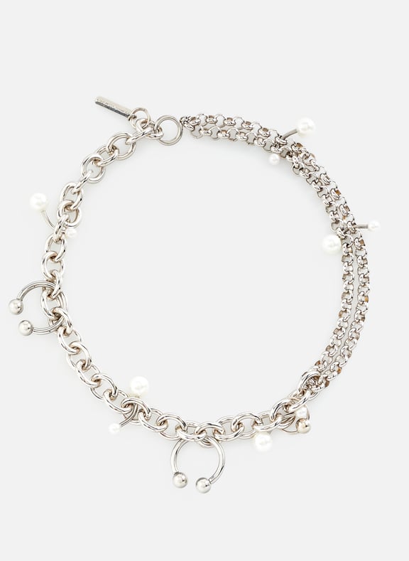 Holly Pearl Necklace Silver by JUSTINE CLENQUET JUSTINE CLENQUET Holly Pearl Necklace Silver